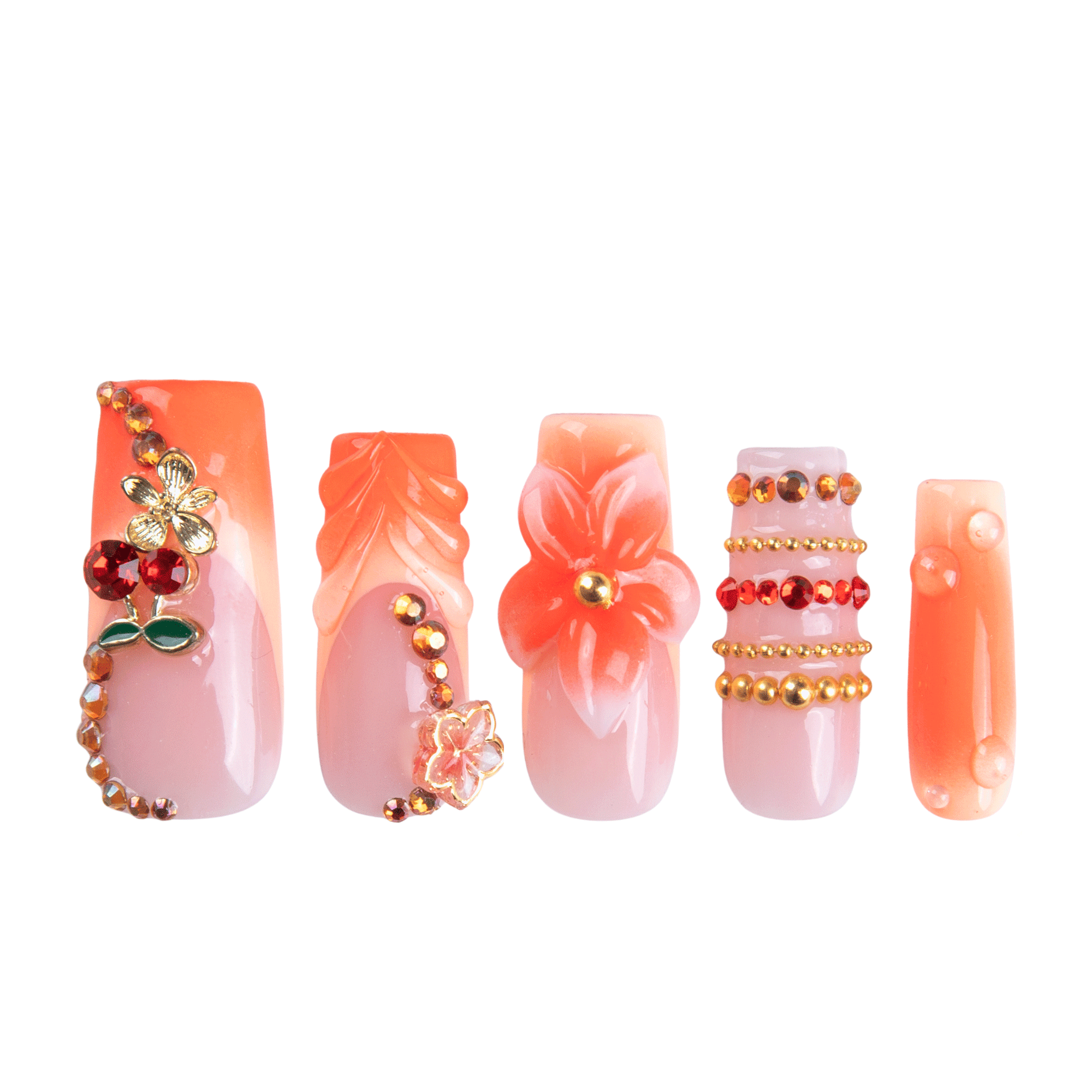 Sunset Glow Handmade Nails H836