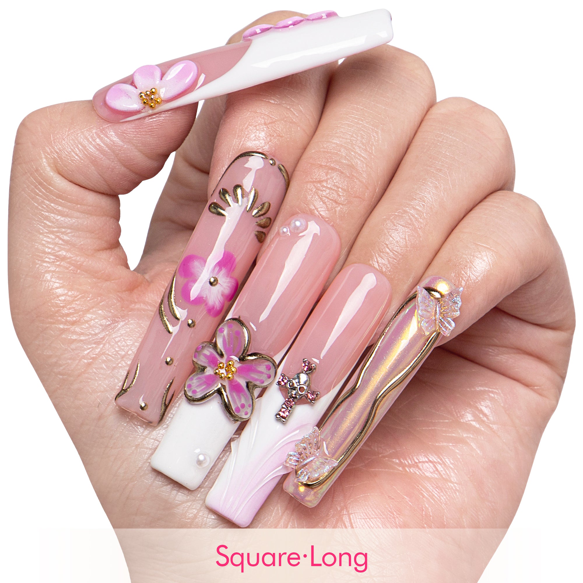 Gilded Sakura Handmade Nails H837