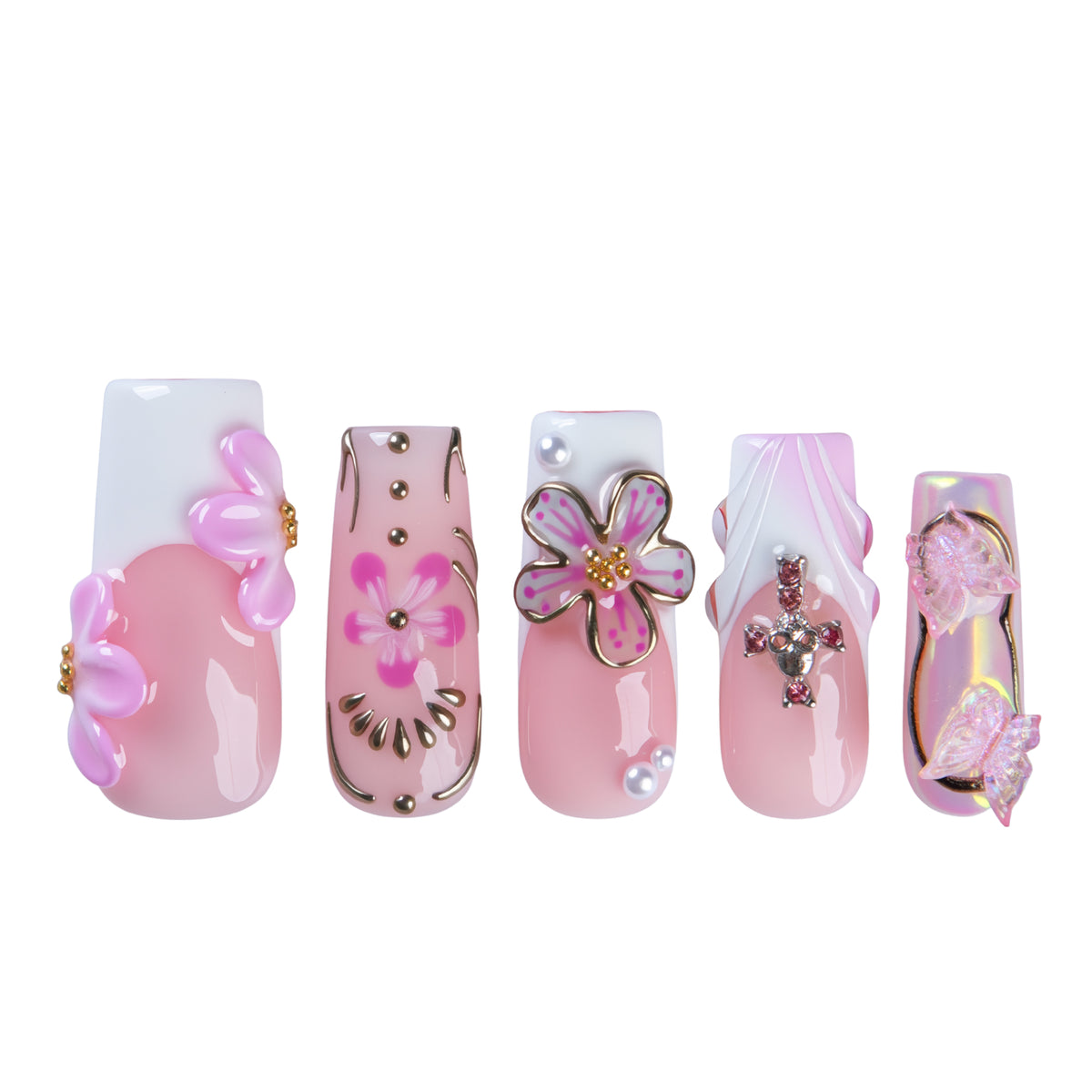 Gilded Sakura Handmade Nails H837