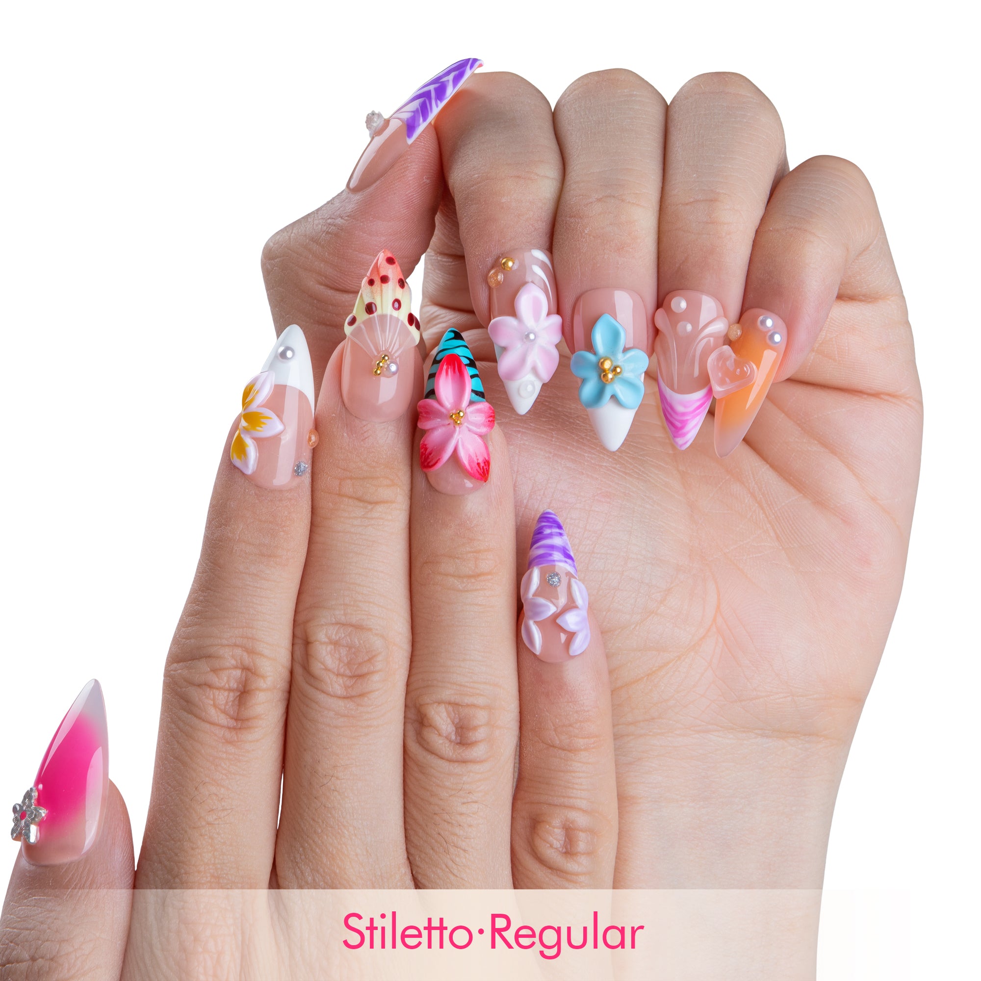 Tropical Seashell Handmade Nails H838
