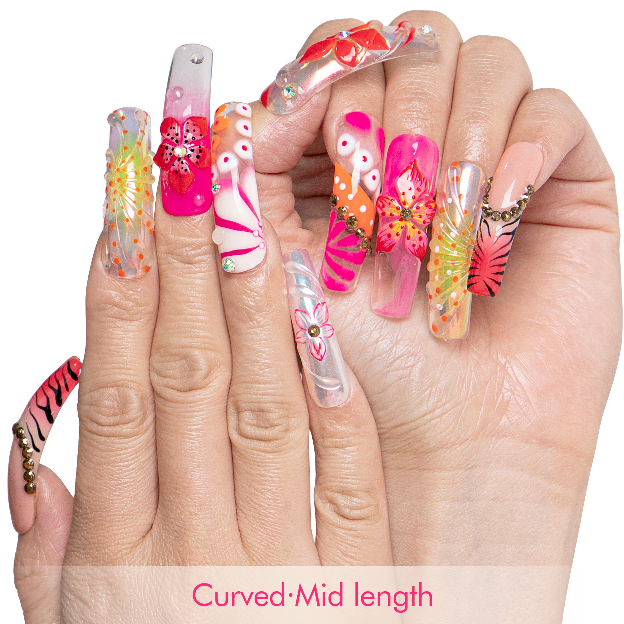 Neon Petal Handmade Nails H843