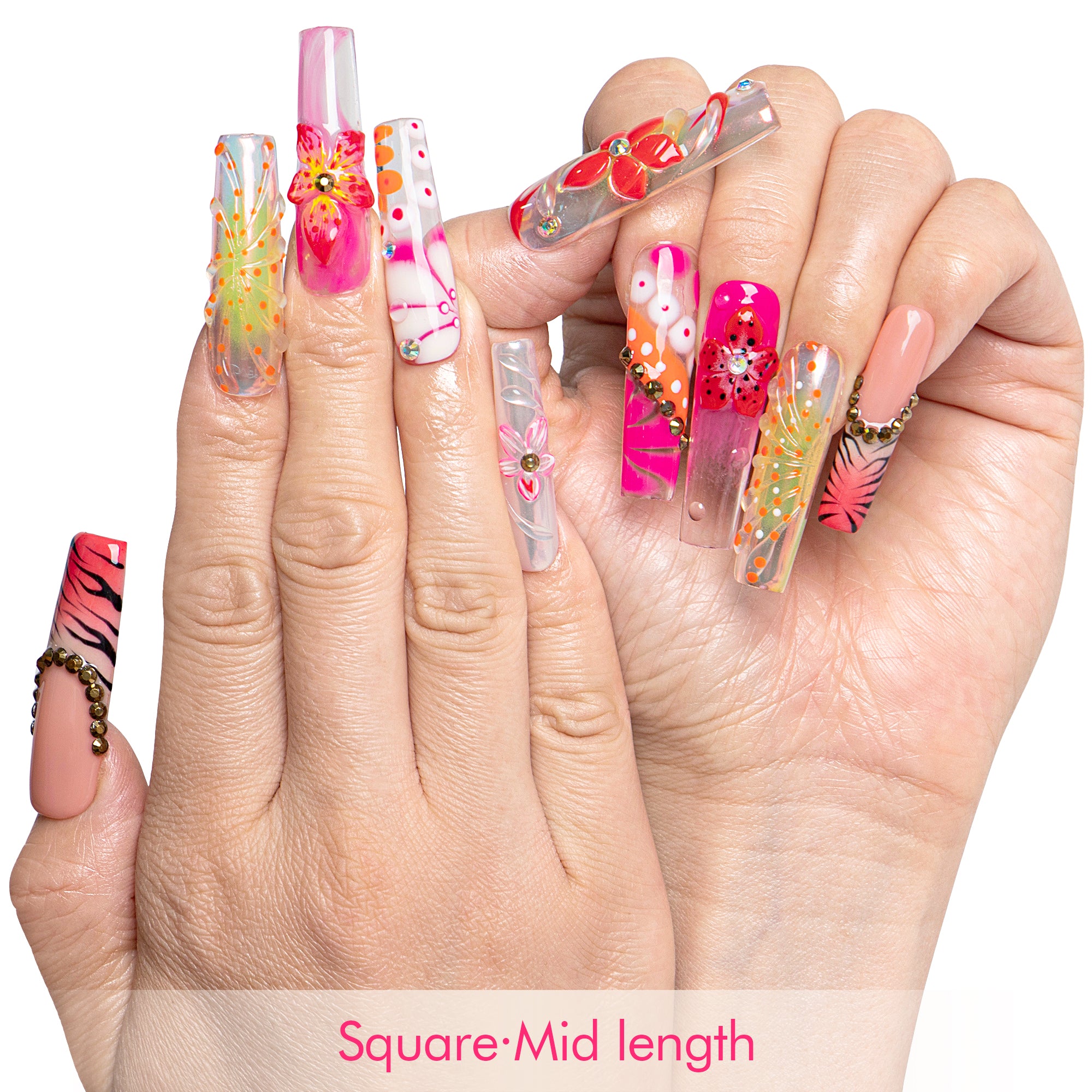 Neon Petal Handmade Nails H843