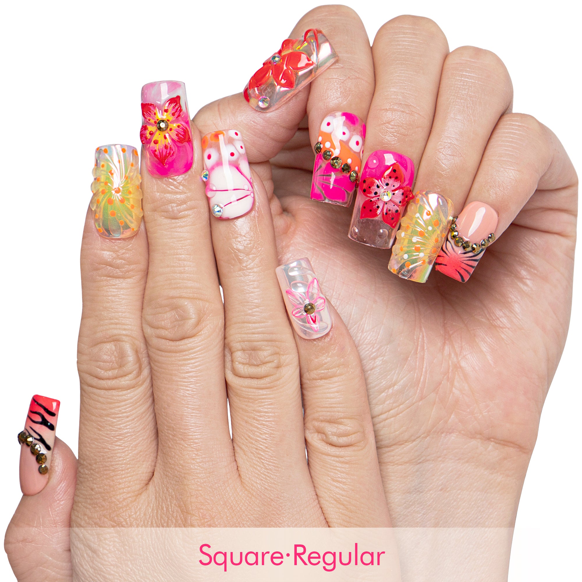 Neon Petal Handmade Nails H843