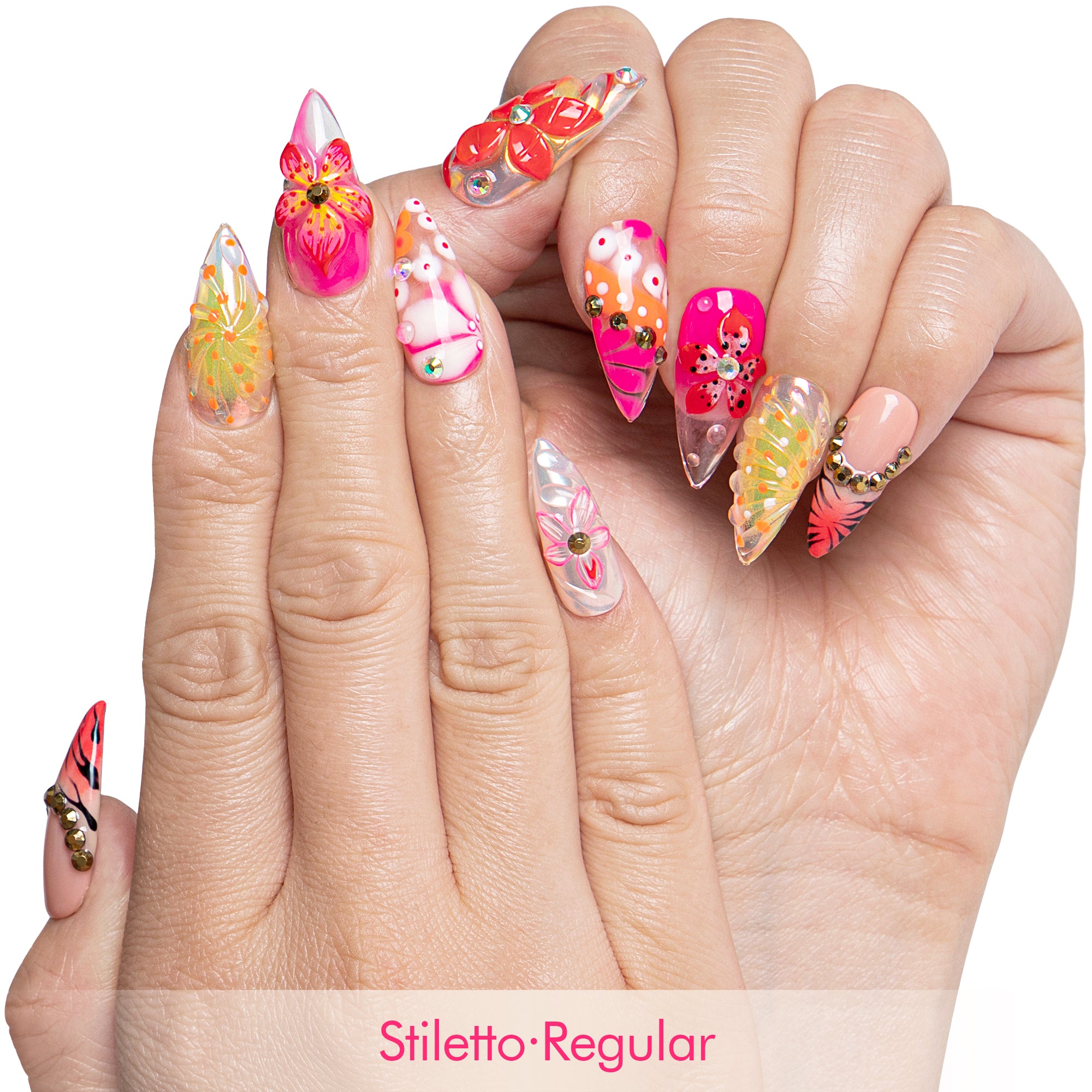 Neon Petal Handmade Nails H843