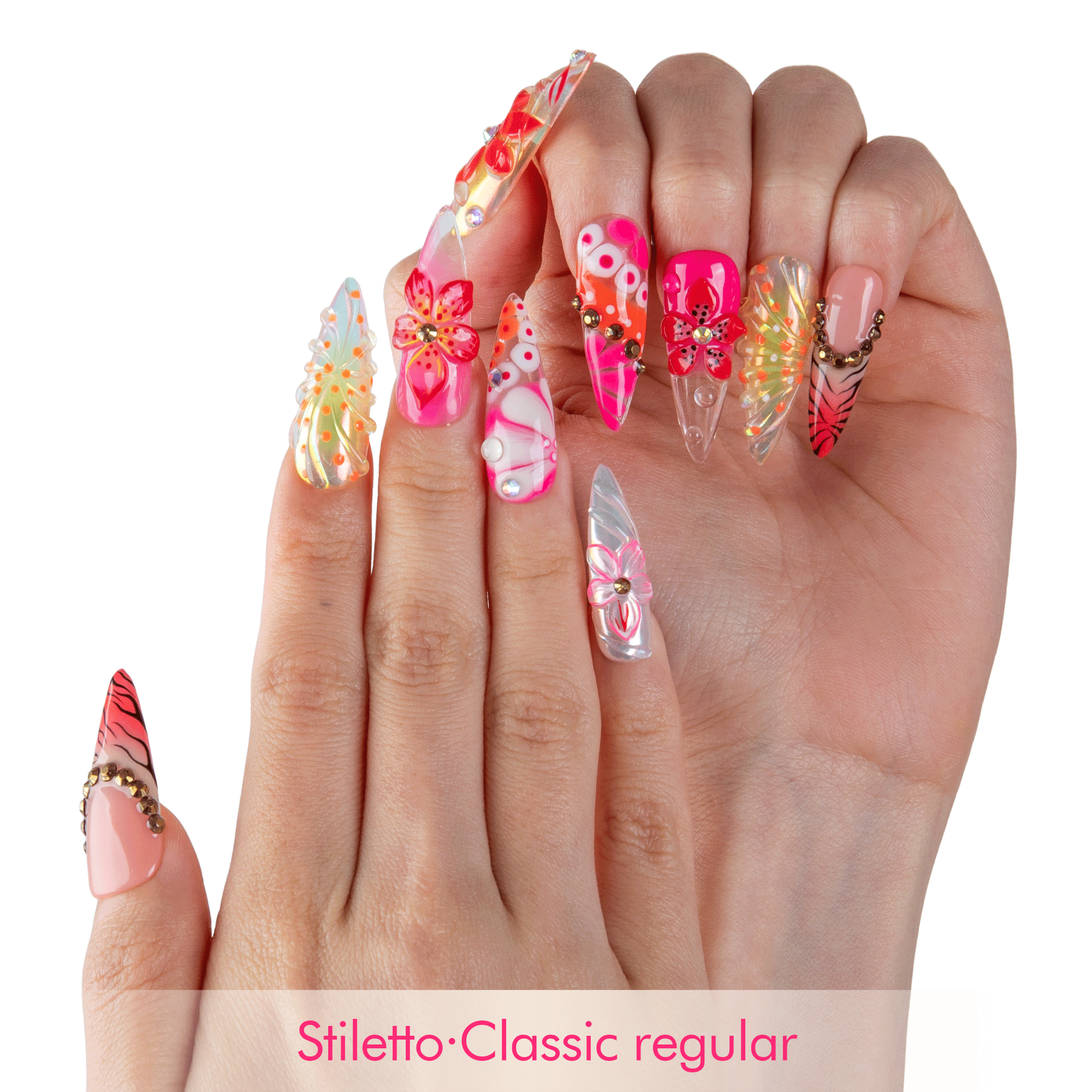 Neon Petal Handmade Nails H843