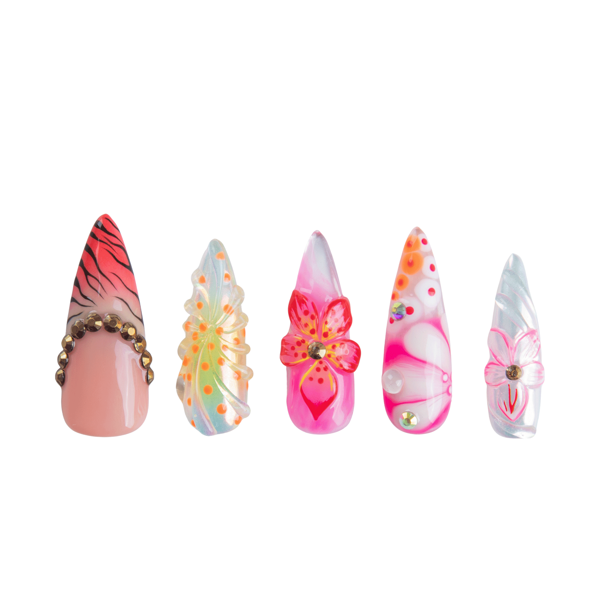 Neon Petal Handmade Nails H843
