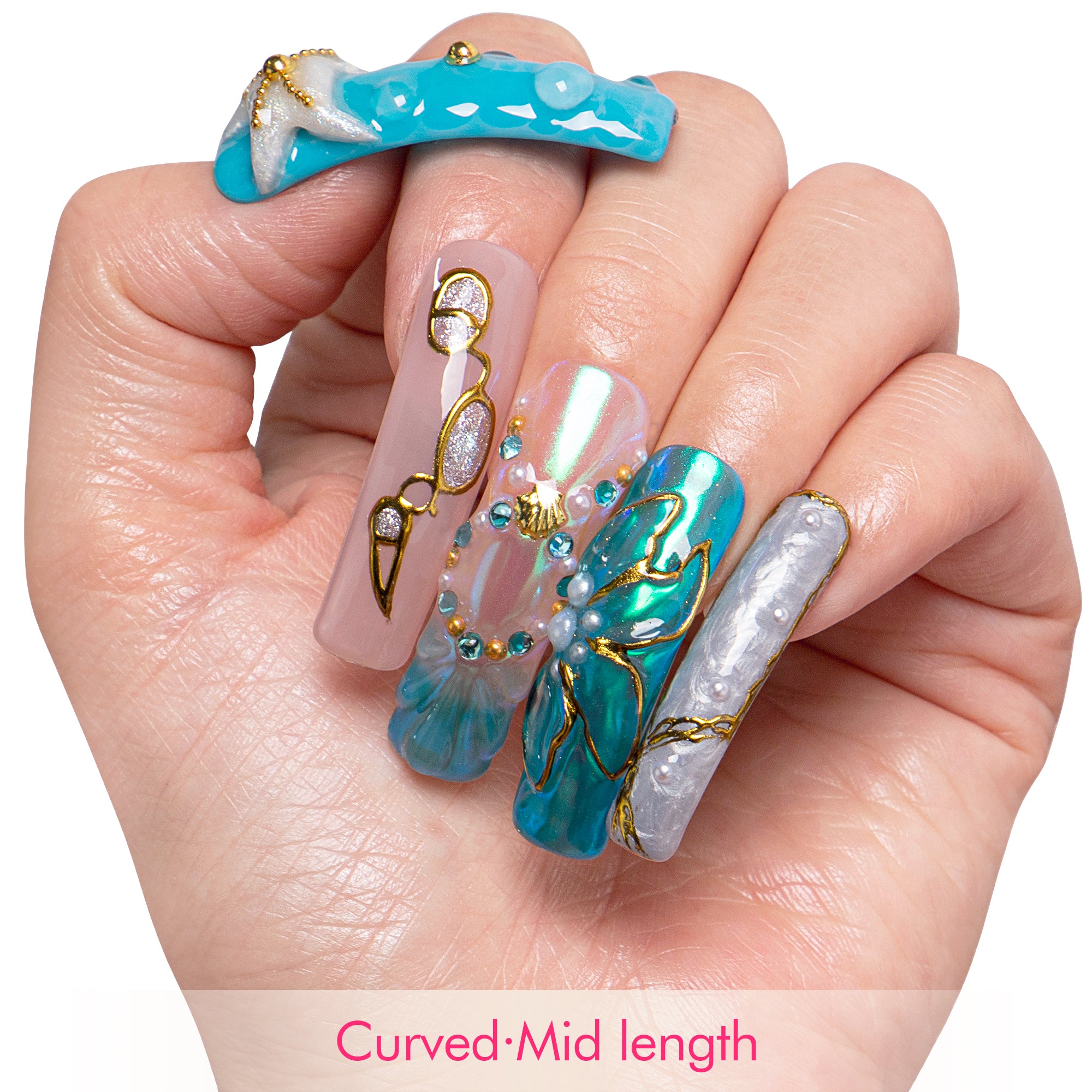 Ocean Siren Handmade Nails H845