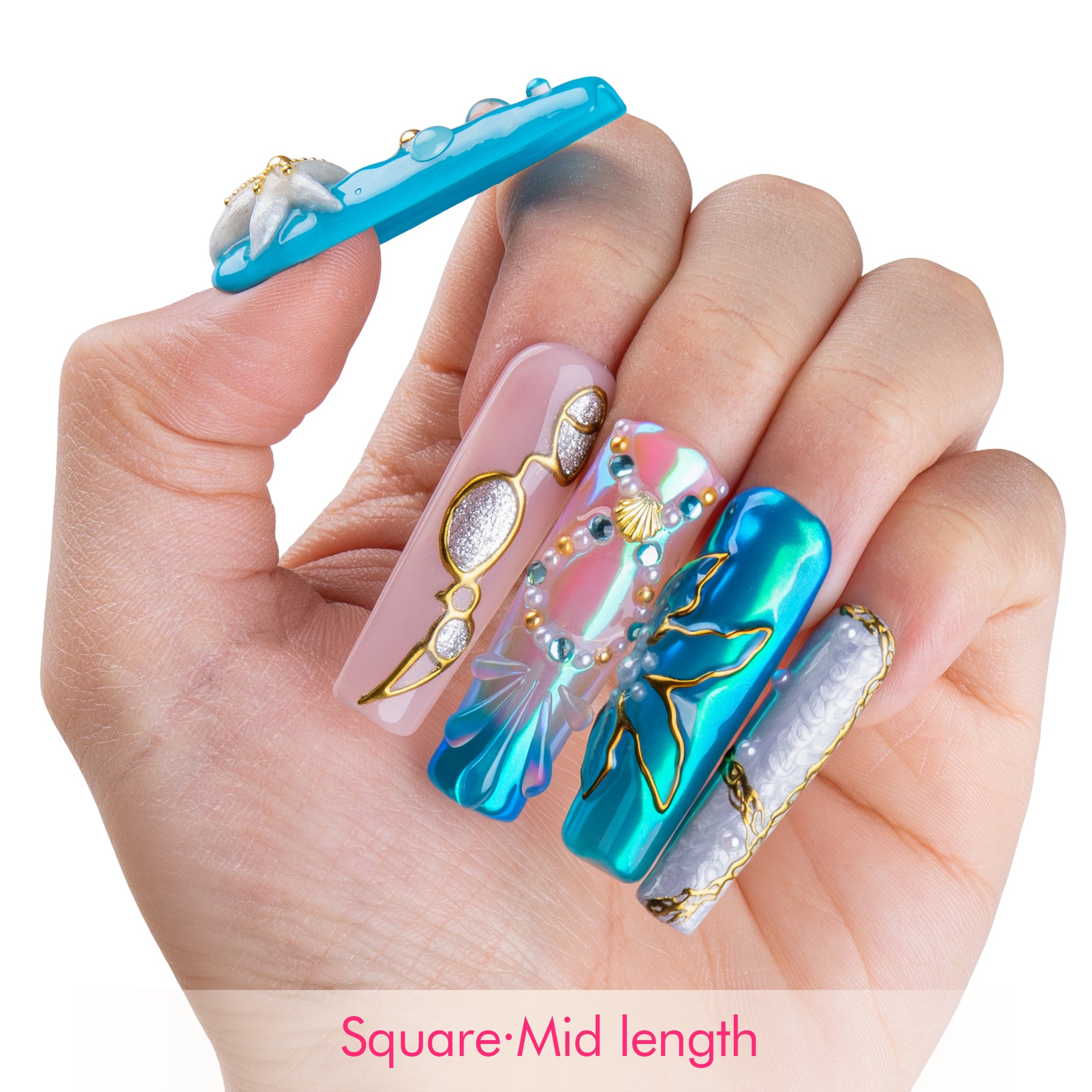 Ocean Siren Handmade Nails H845