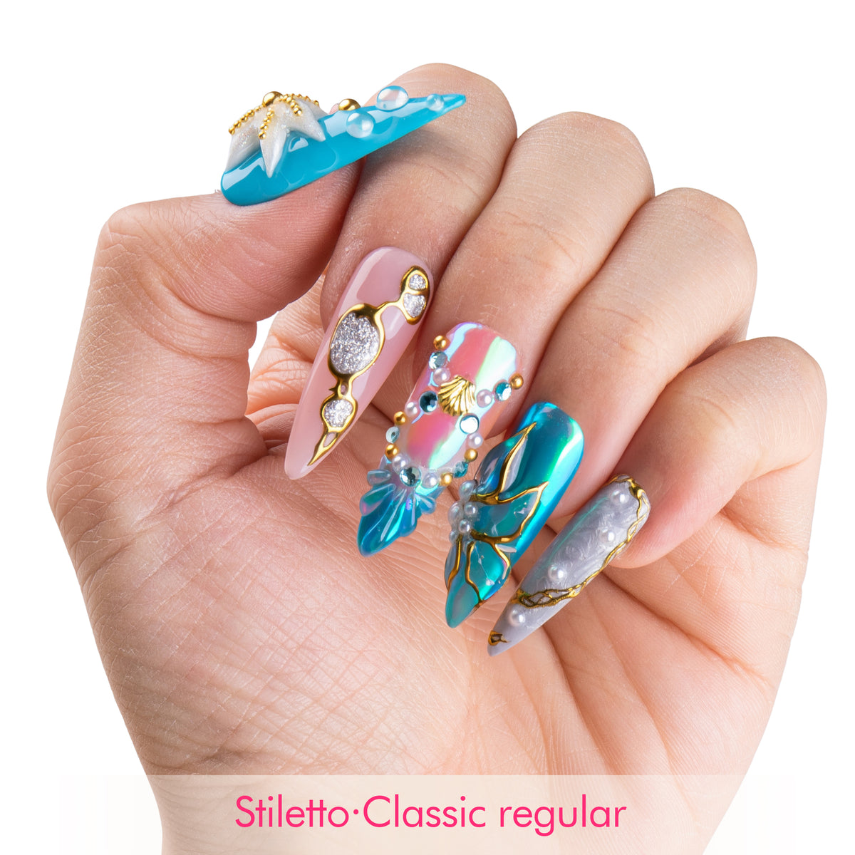 Ocean Siren Handmade Nails H845