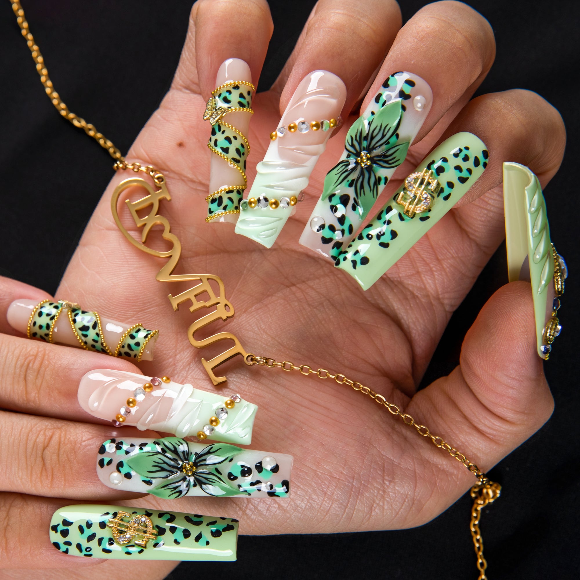 Jungle Glam Handmade Nails H846