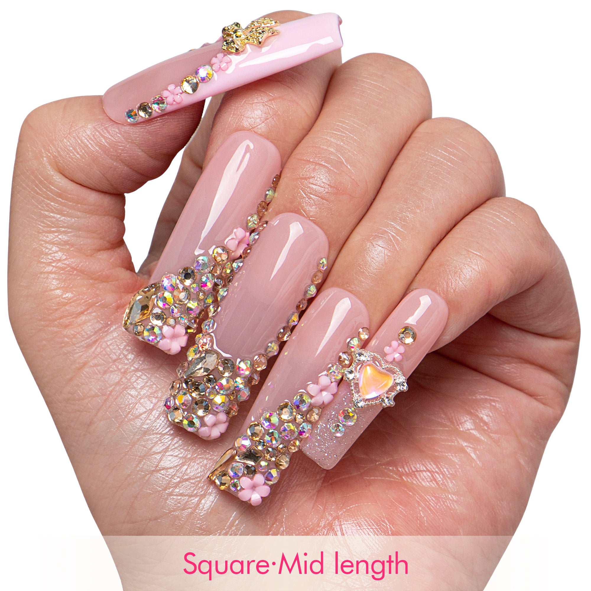 Pink Fairy Handmade Nails H847