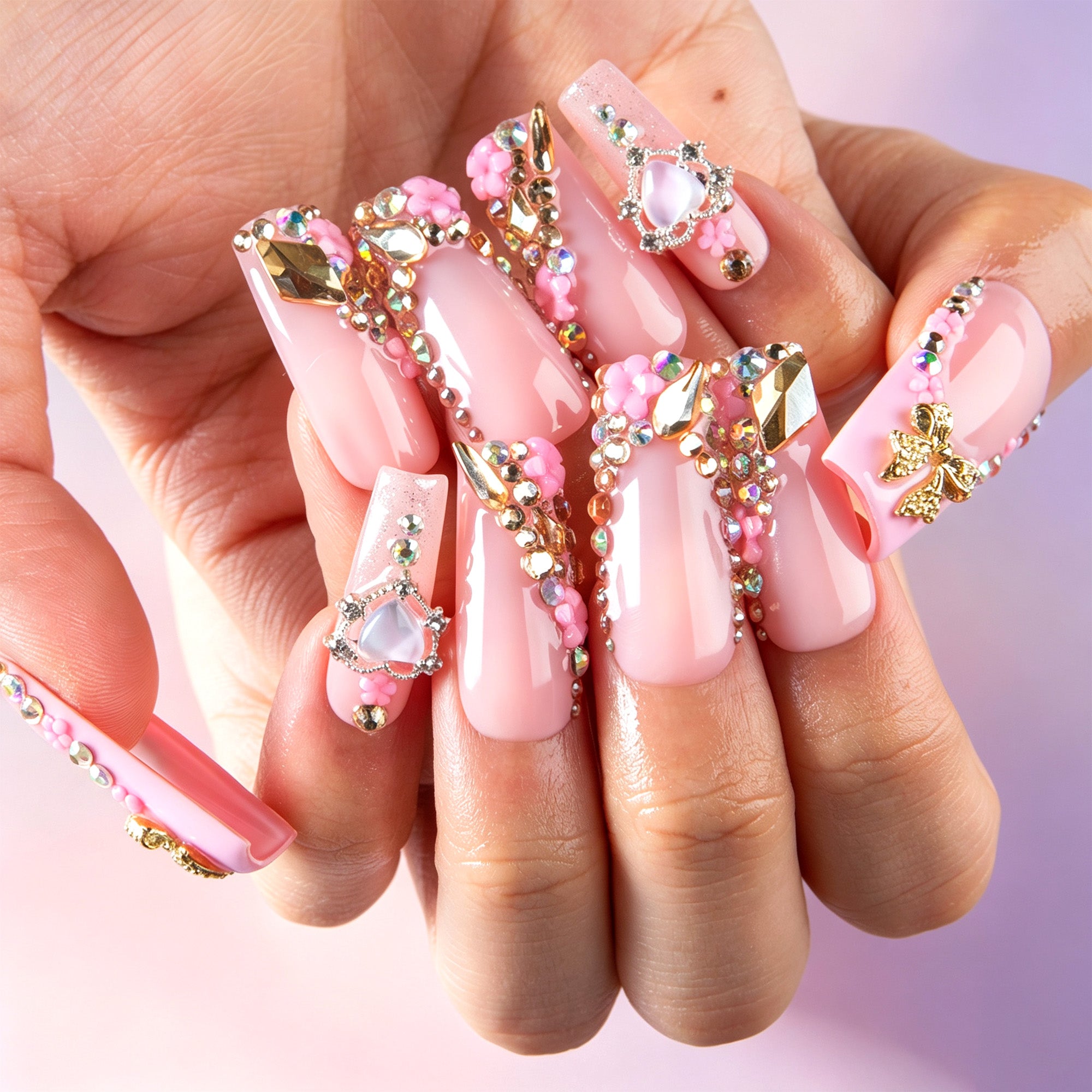 Pink Fairy Handmade Nails H847