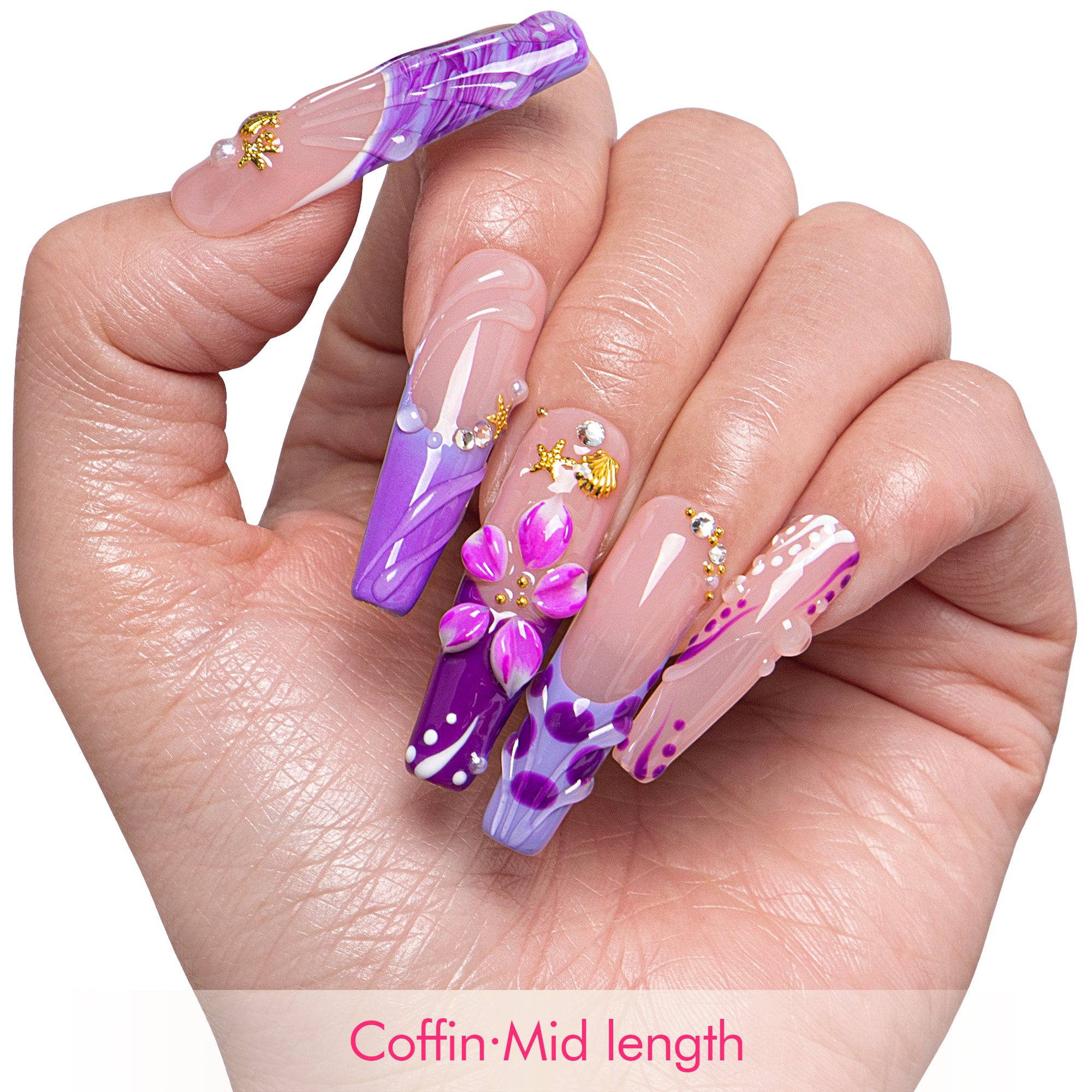 Lavender Tide Handmade Nails H848