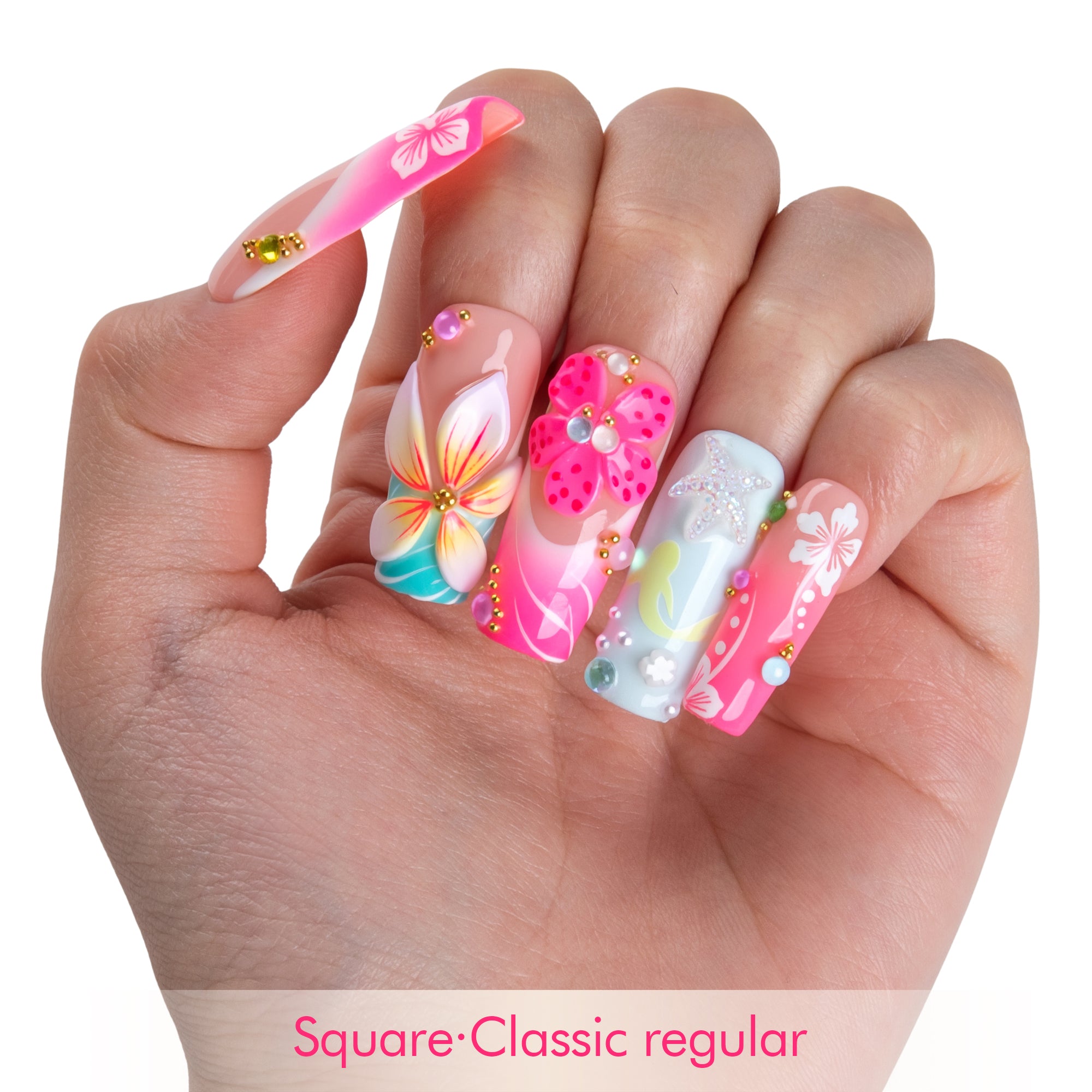 Tropical Island Handmade Nails H852