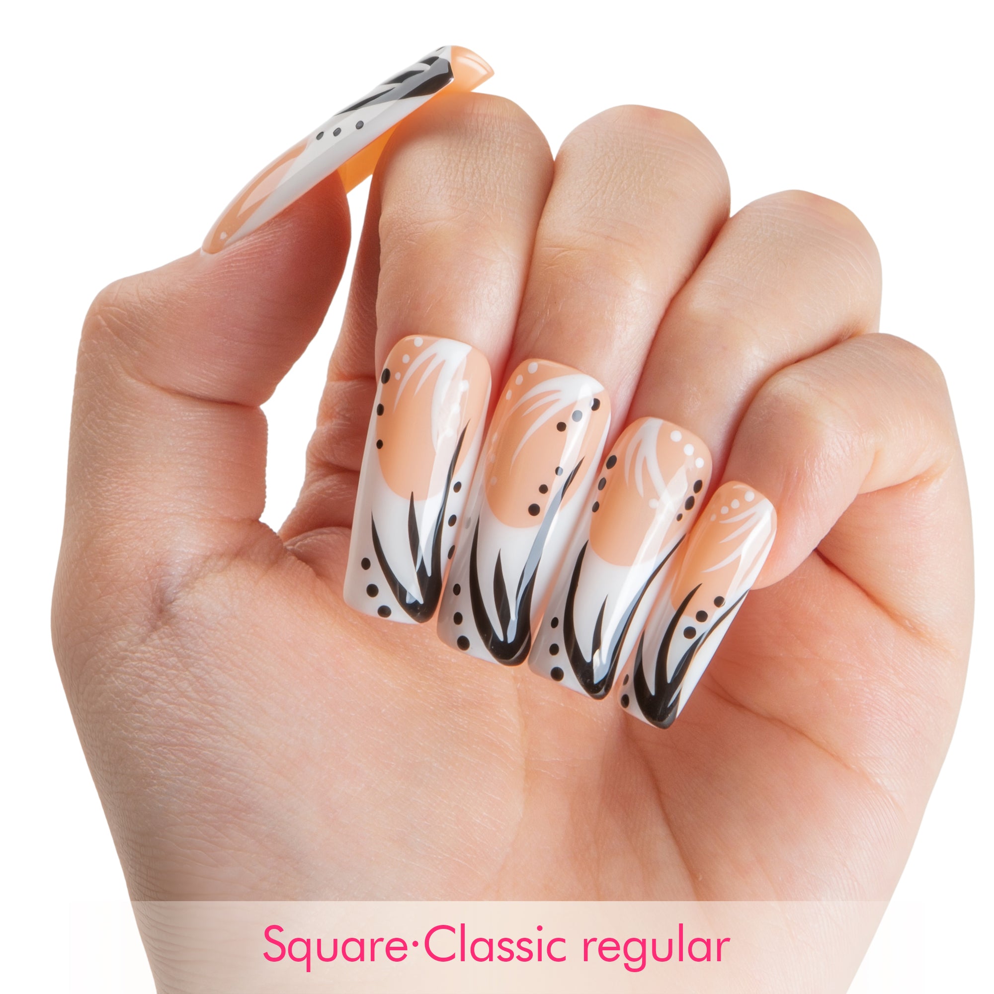 Nude Noir Handmade Nails H853