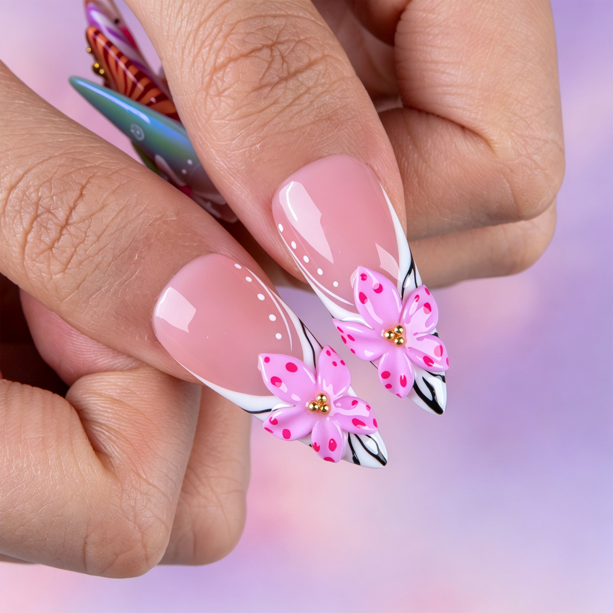 Tropical Cherry Handmade Nails H855