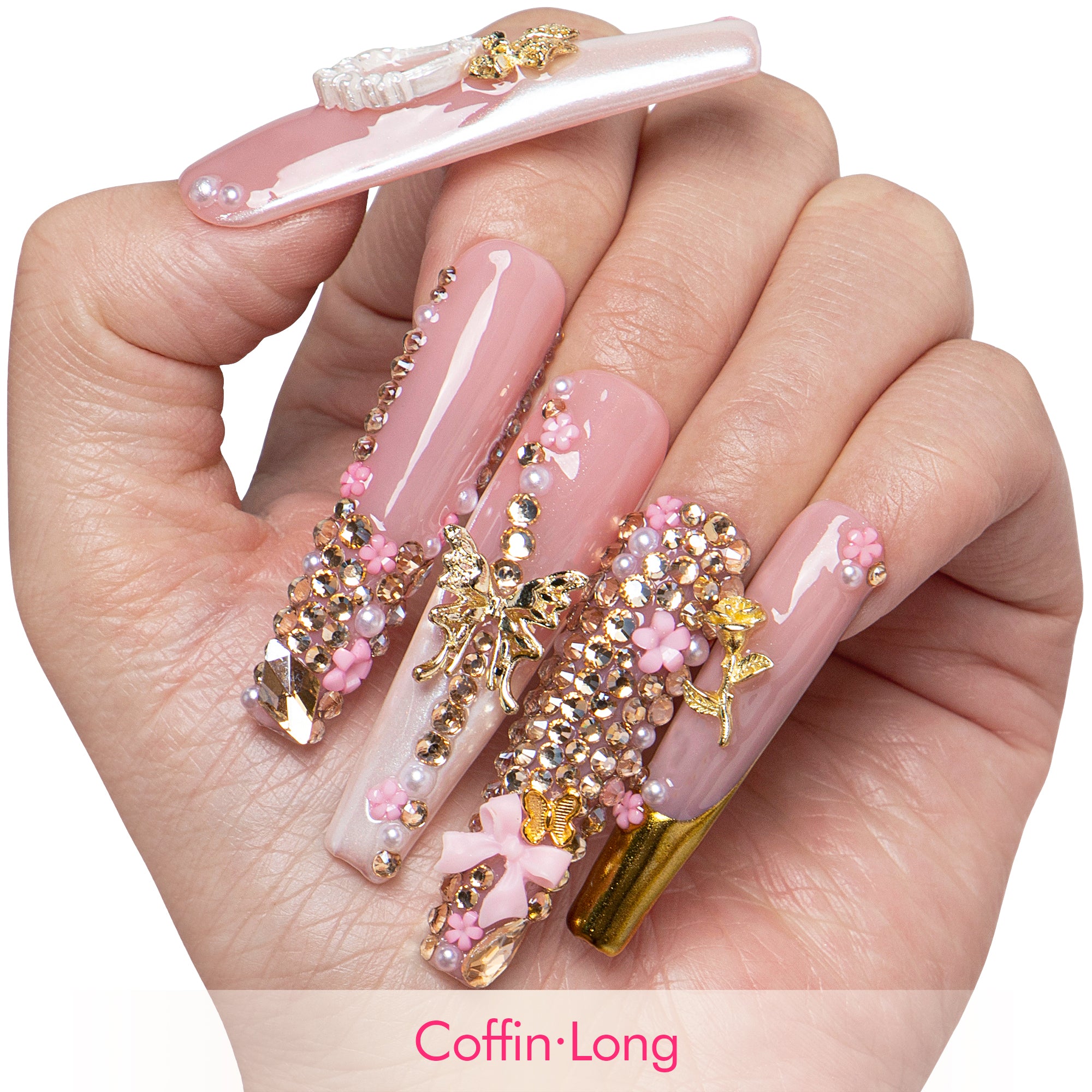 Bow Luxe Handmade Nails H856