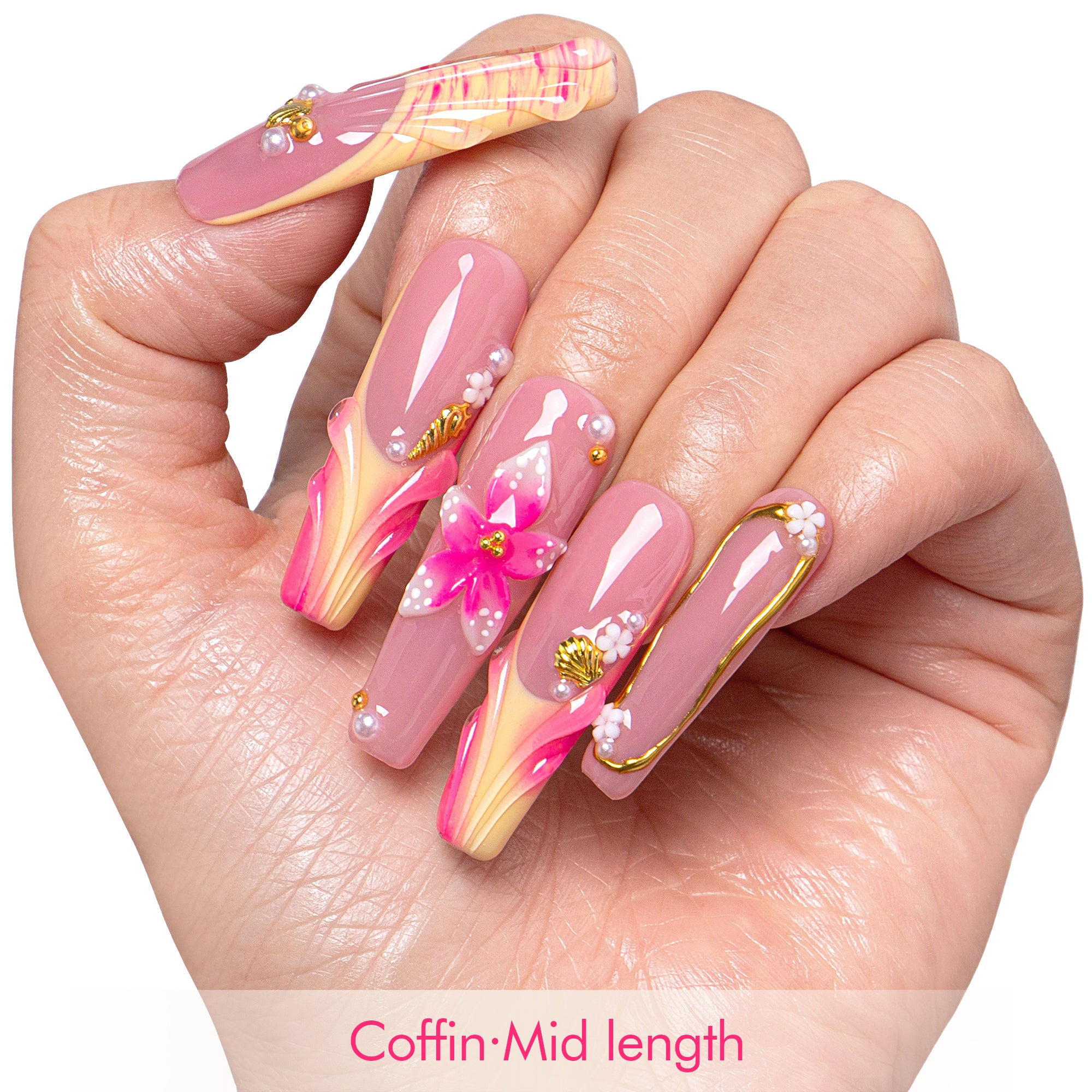 Luxe Sunset Handmade Nails H857