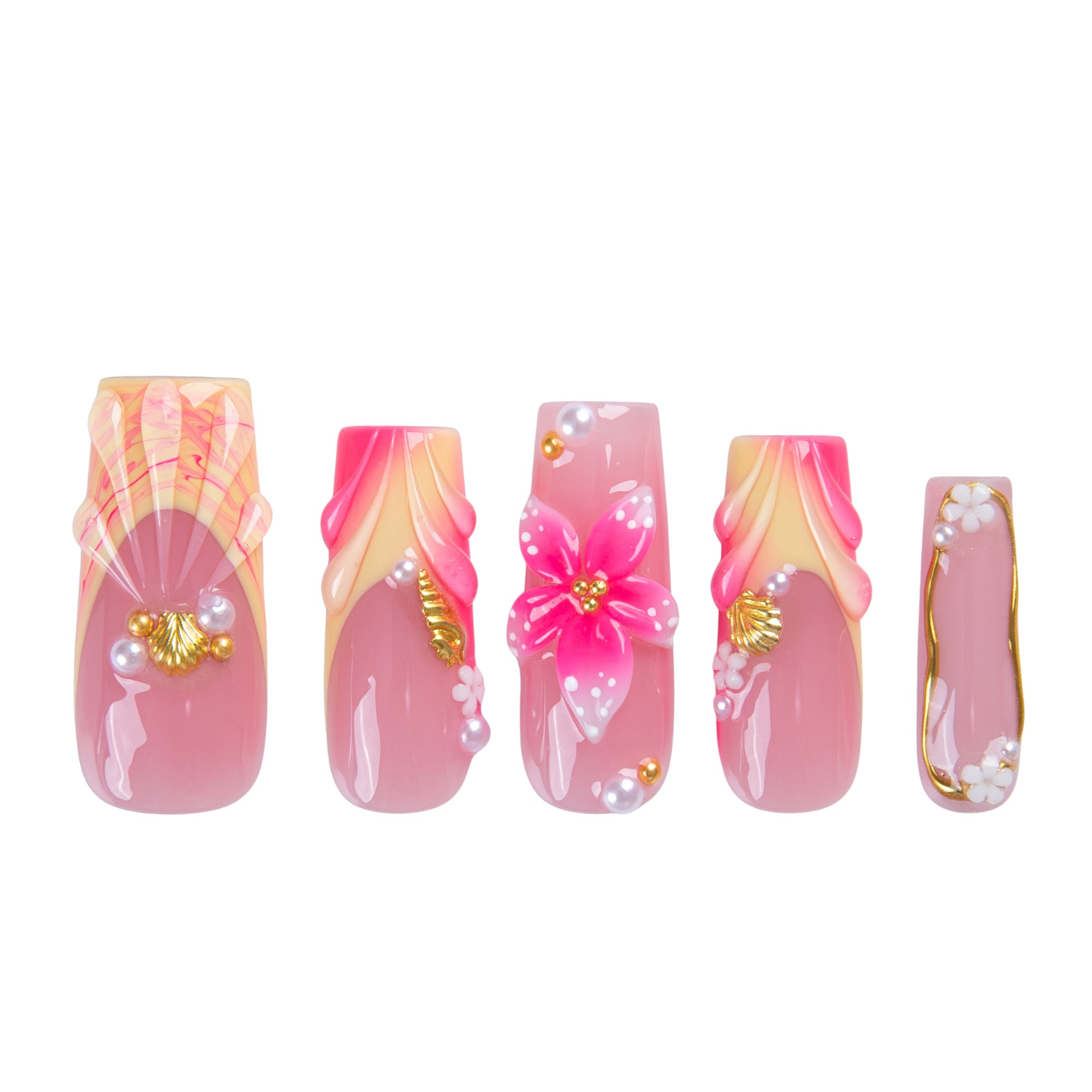 Luxe Sunset Handmade Nails H857
