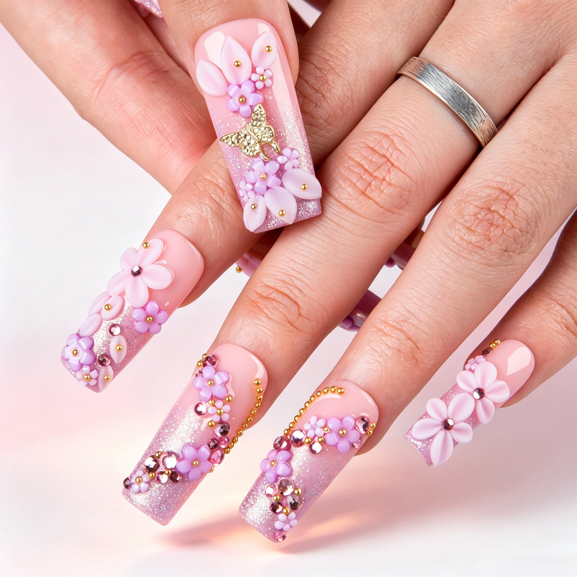Sparkle Fairy Handmade Nails H859