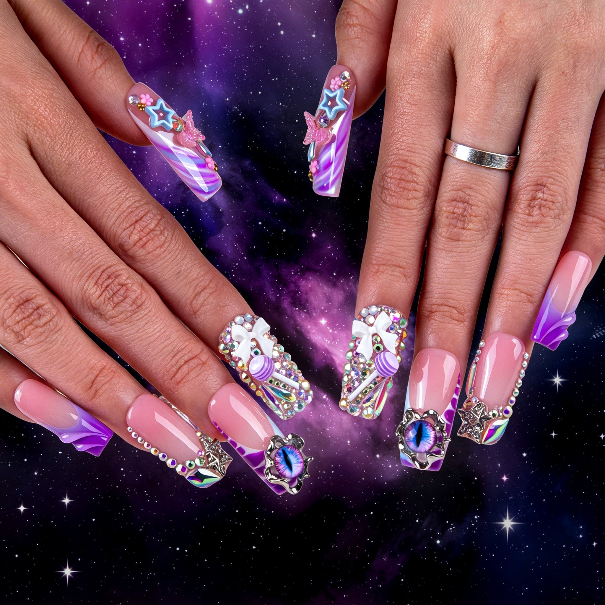 Cosmic Dream Handmade Nails H864