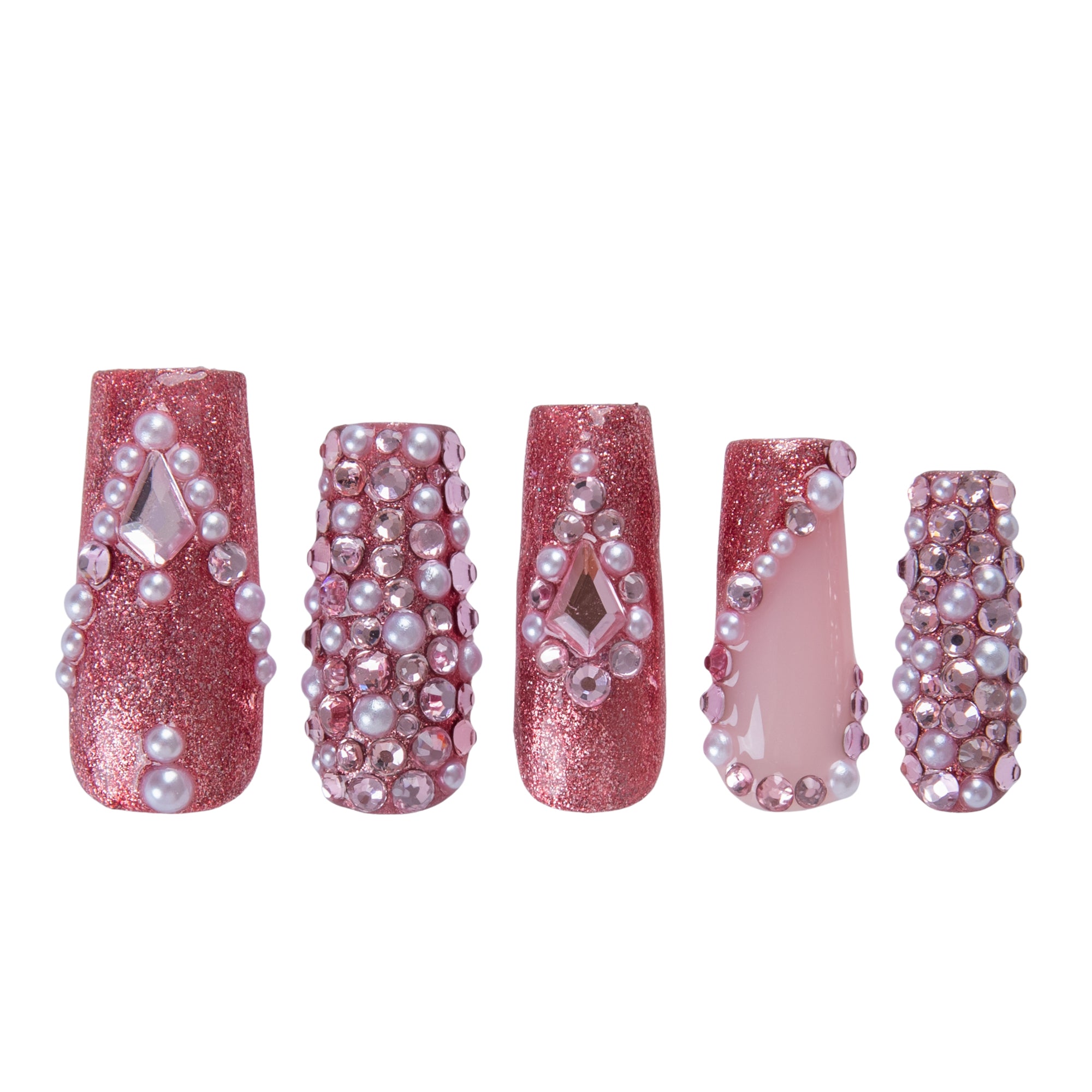 Rosé Crown Handmade Nails H867