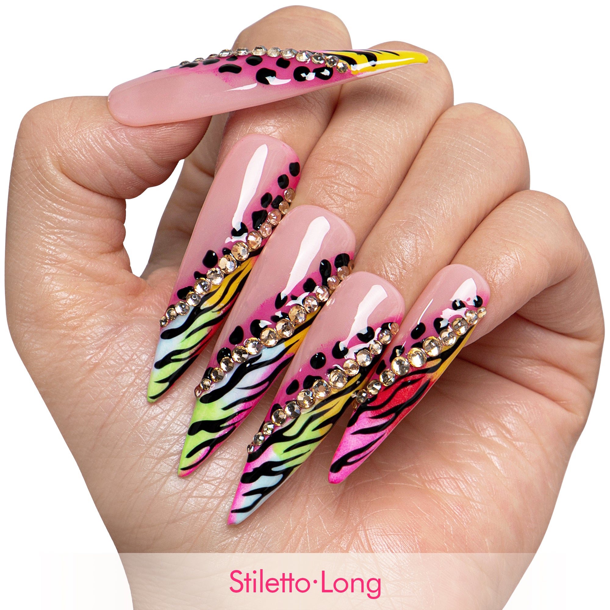 Neon Safari Handmade Nails H868