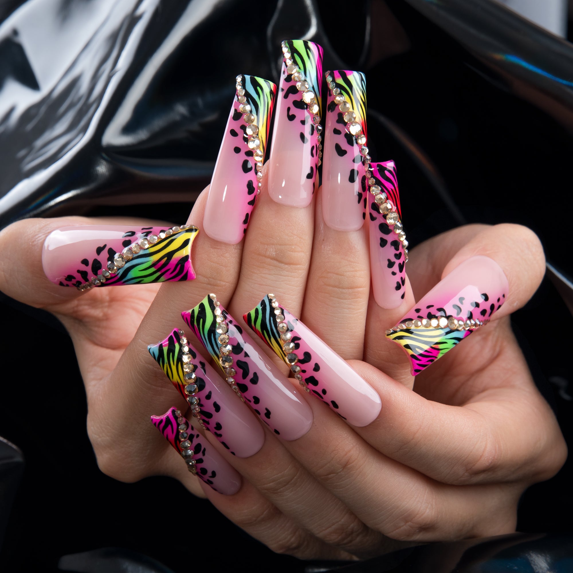 Neon Safari Handmade Nails H868
