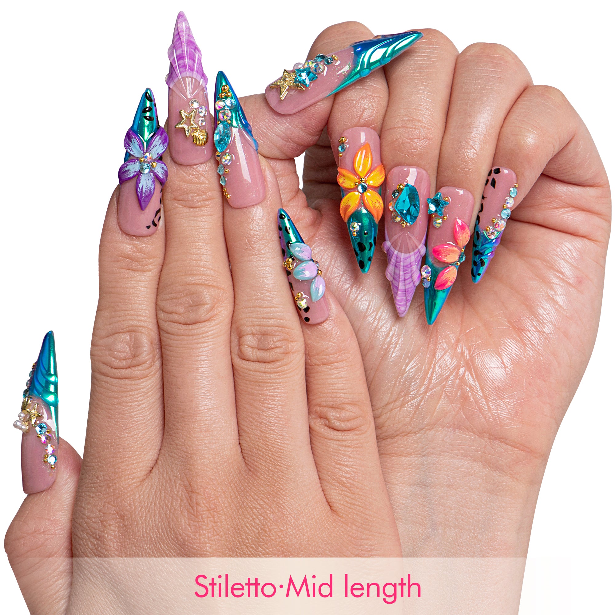 Aqua Tropic Handmade Nails H870