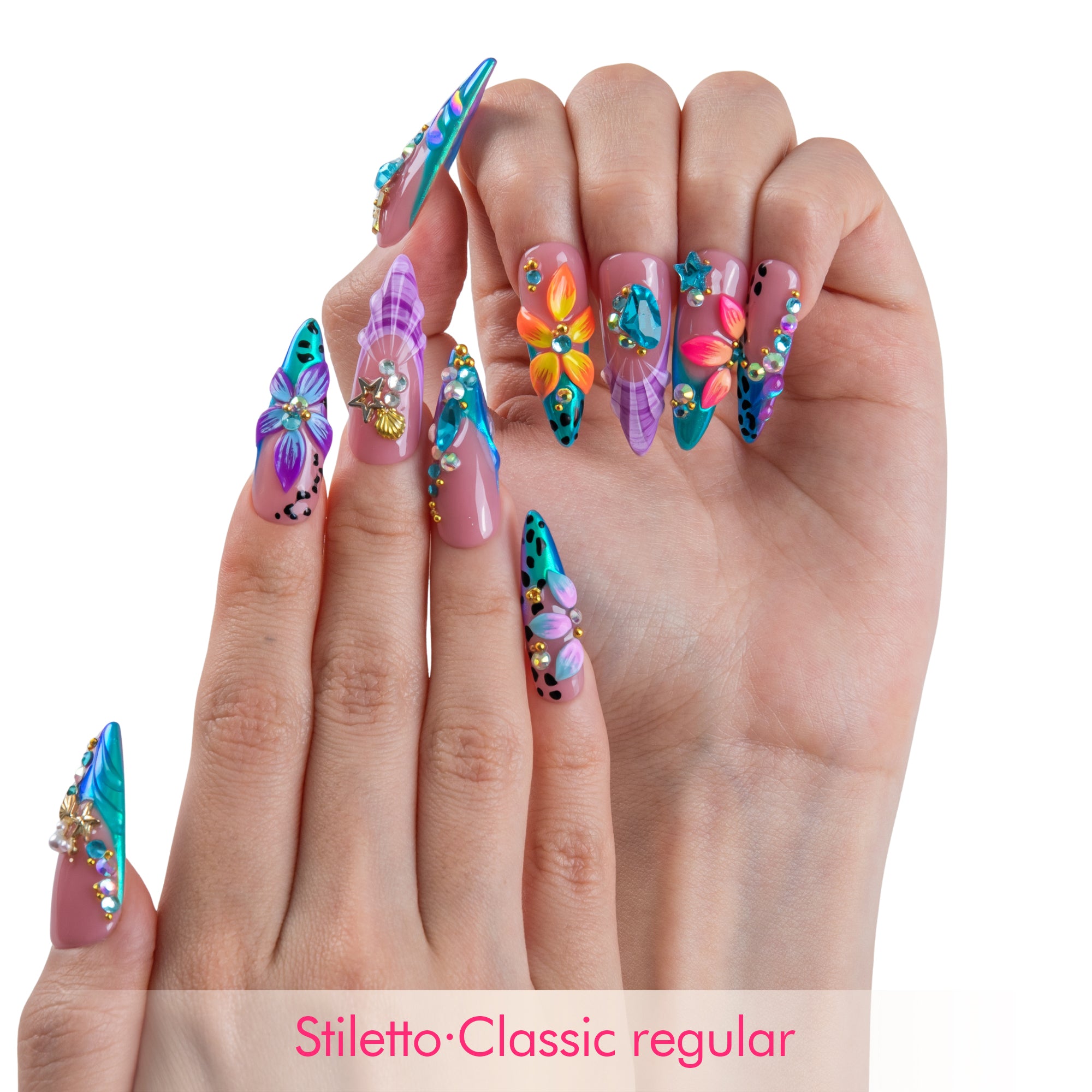 Aqua Tropic Handmade Nails H870