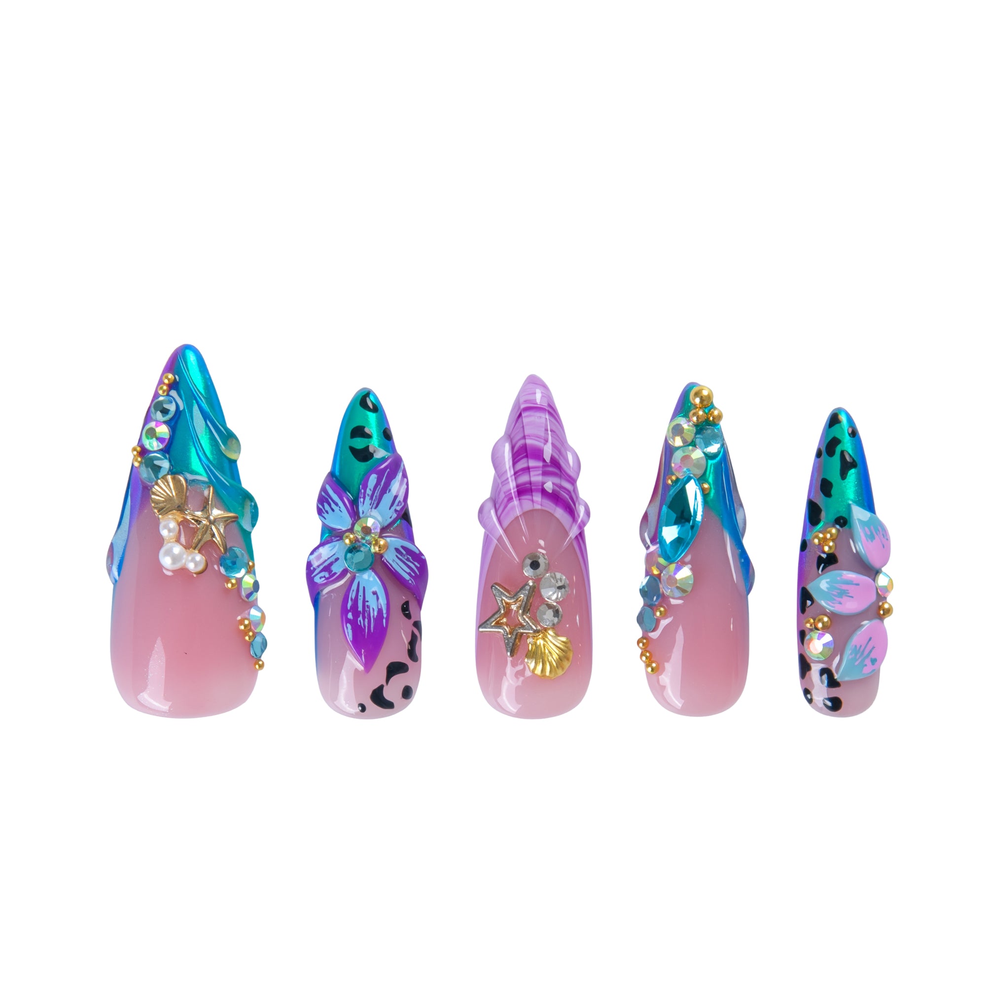 Aqua Tropic Handmade Nails H870