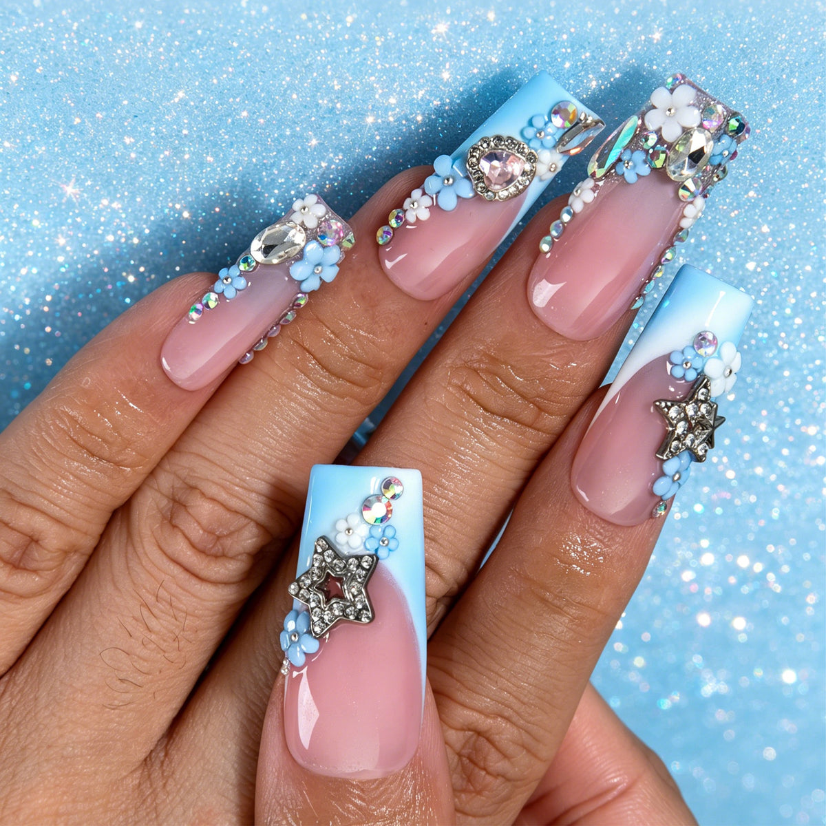 Sky Sanctuary Handmade Nails H875