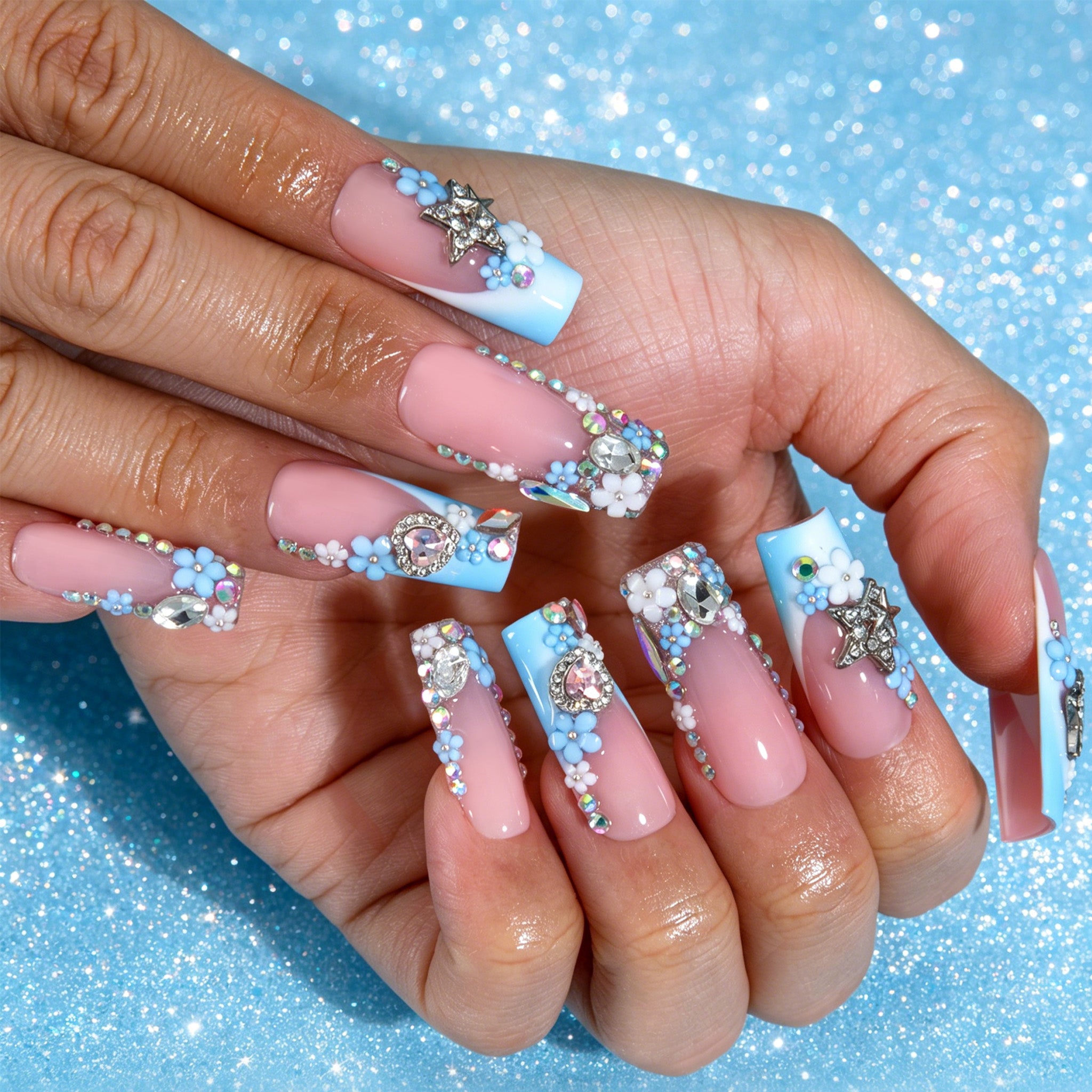Sky Sanctuary Handmade Nails H875