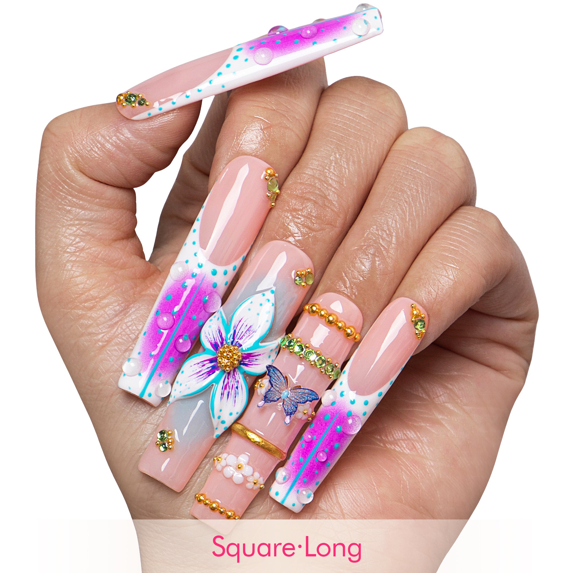 Paradise Flutter Handmade Nails H877