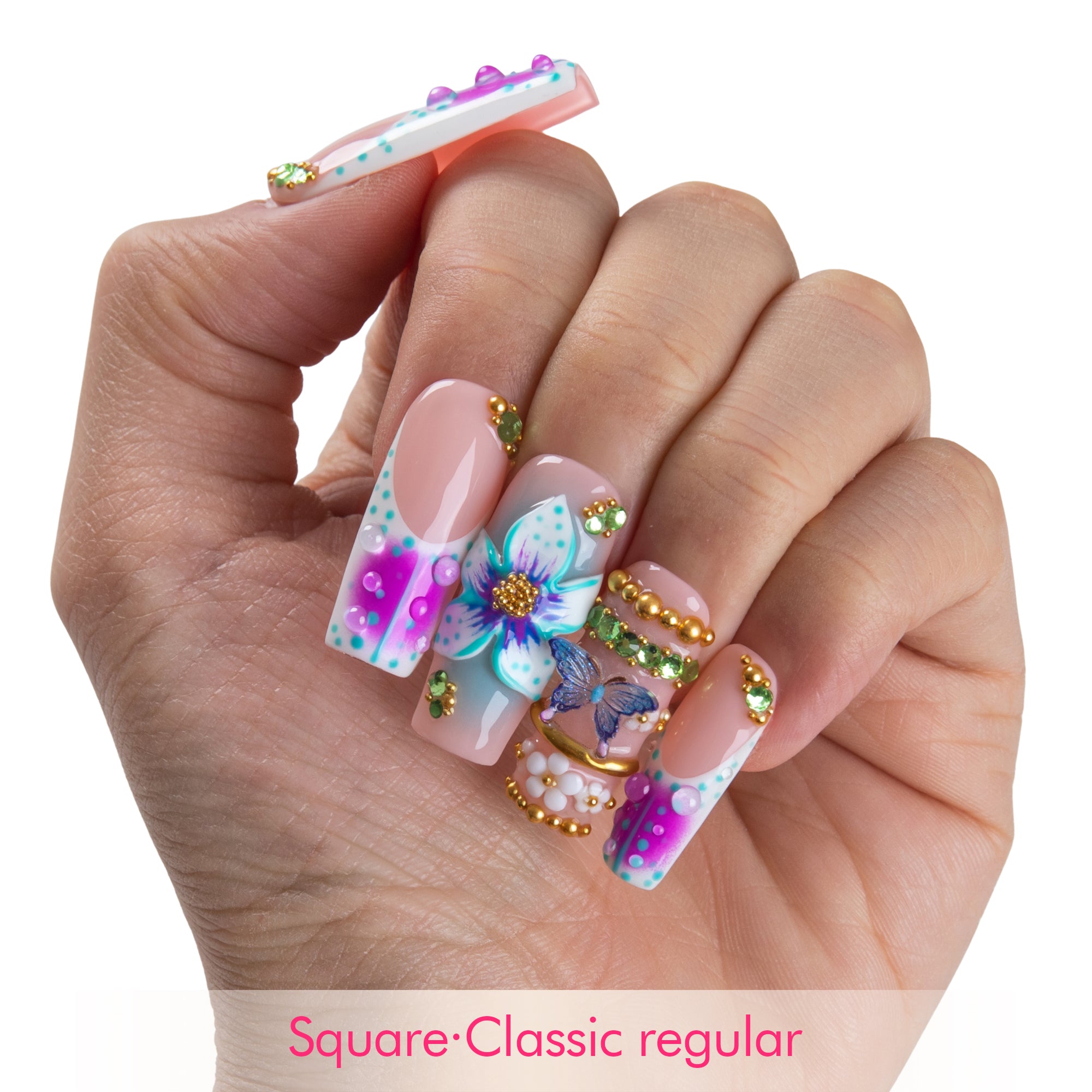 Paradise Flutter Handmade Nails H877
