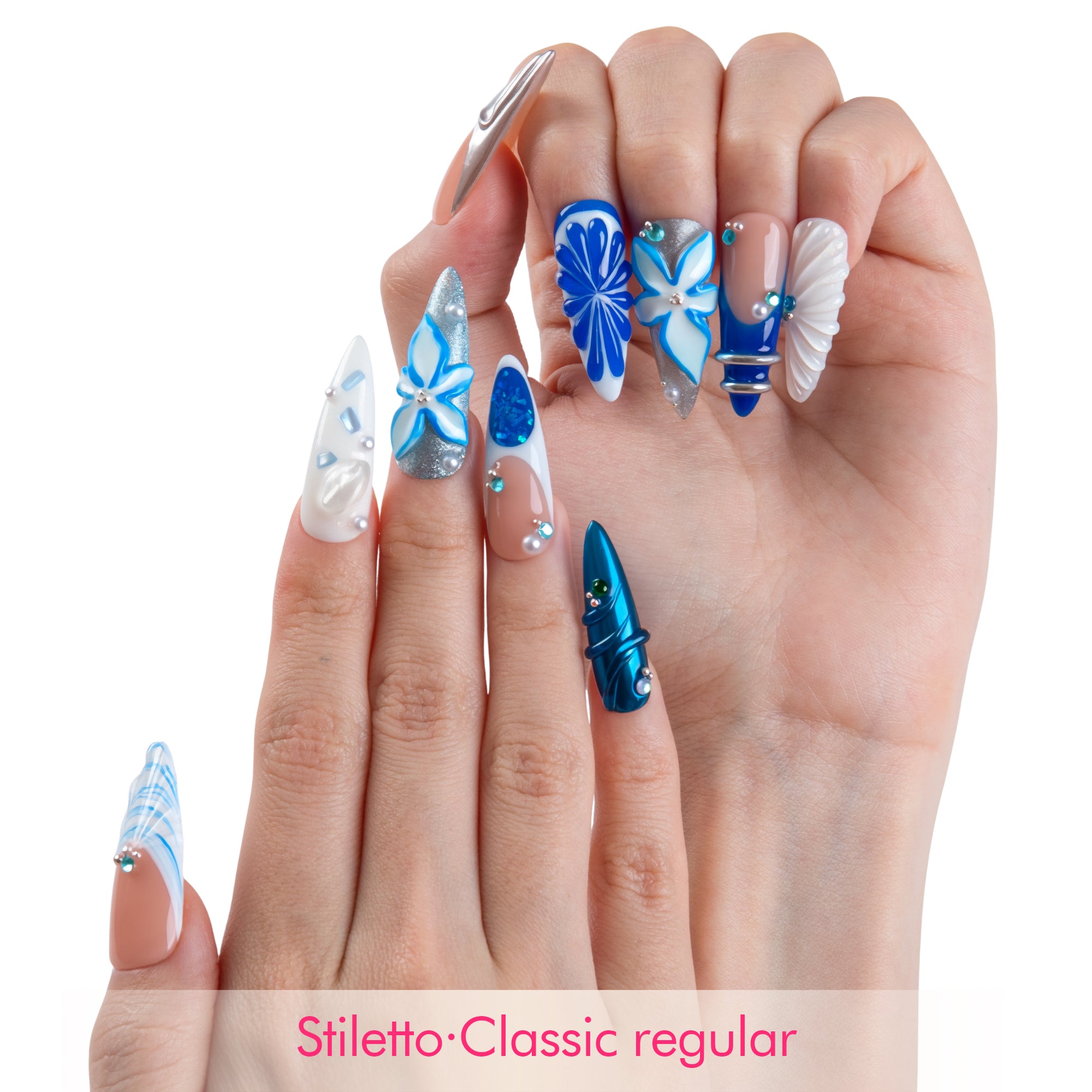 Royal Azure Handmade Nails H879