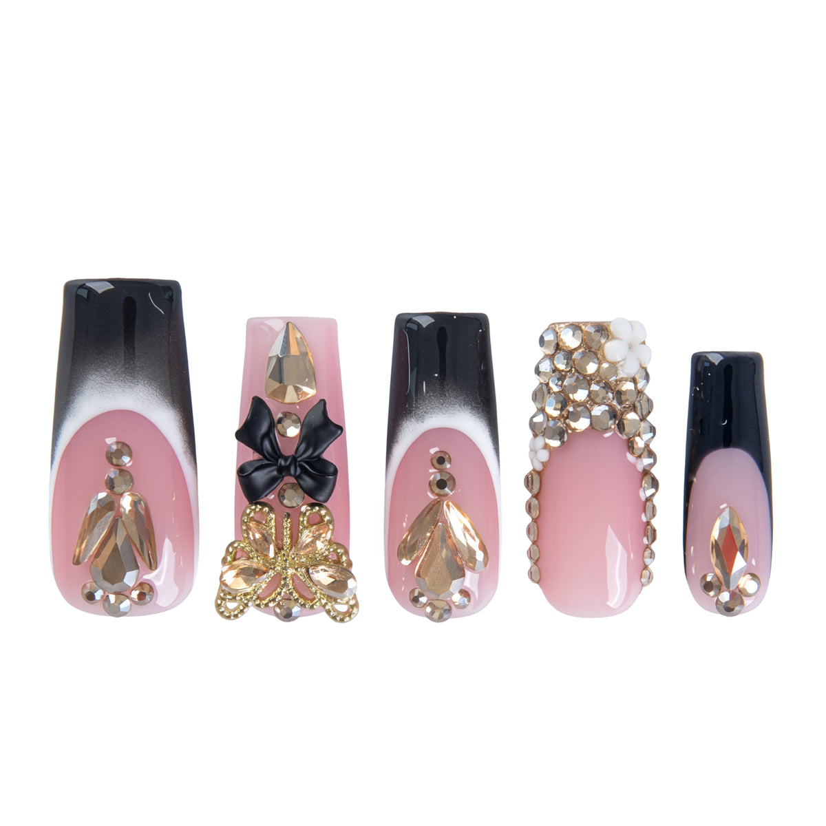 Queen of Midnight Handmade Nails H899