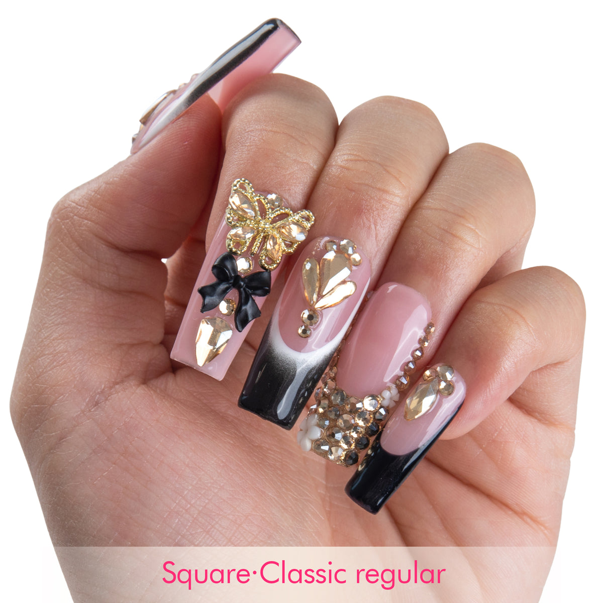 Queen of Midnight Handmade Nails H899