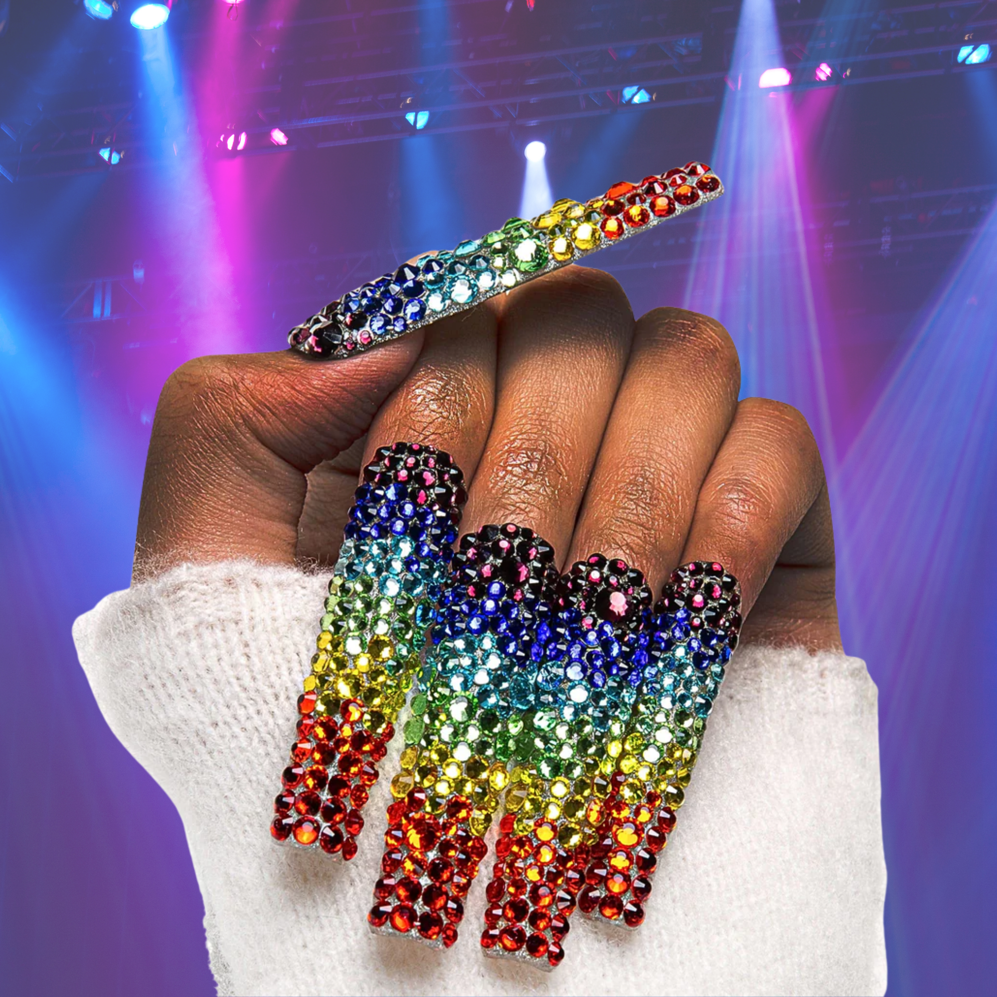 Rainbow Handmade Nails H90