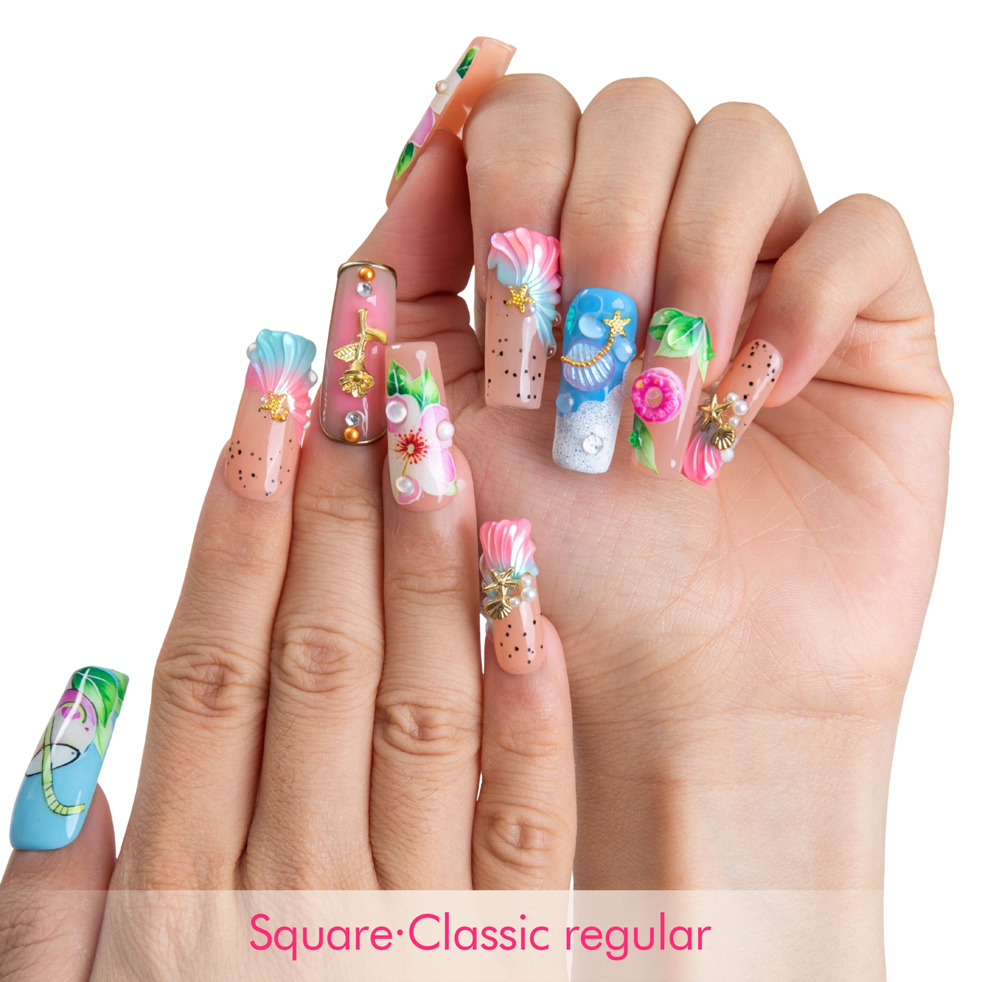 Tropical Crush Handmade Nails H900