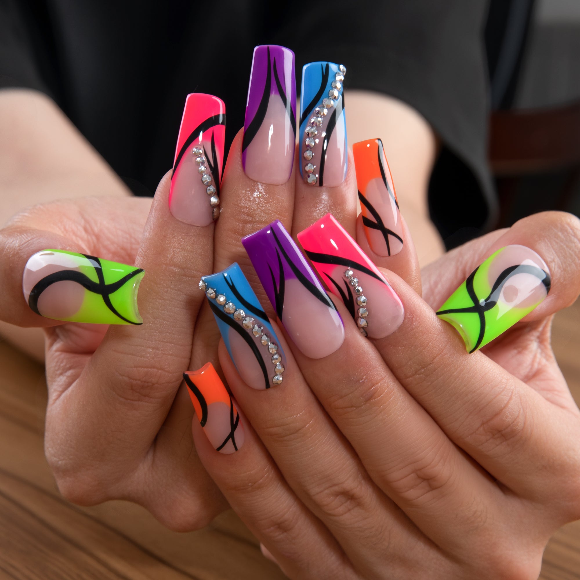 Cyber Barbie Handmade Nails H902