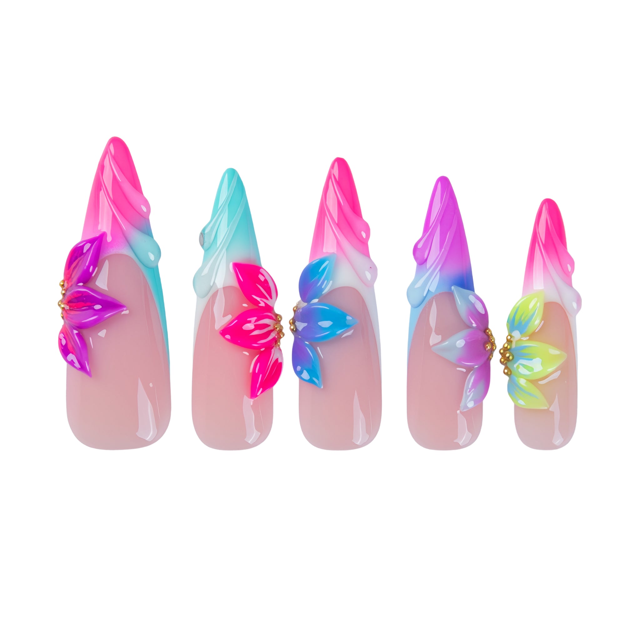 Island Fantasy Handmade Nails H907