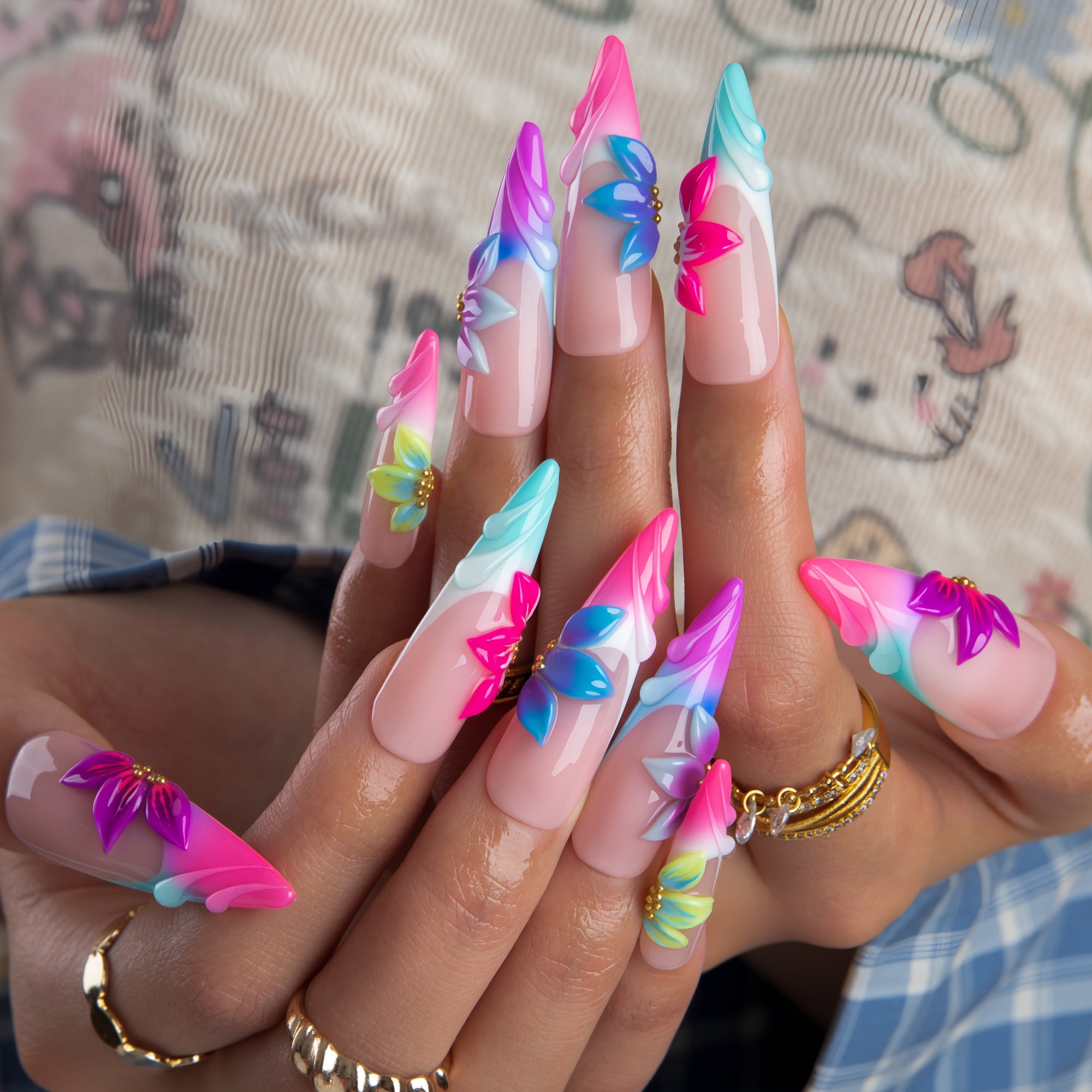Island Fantasy Handmade Nails H907