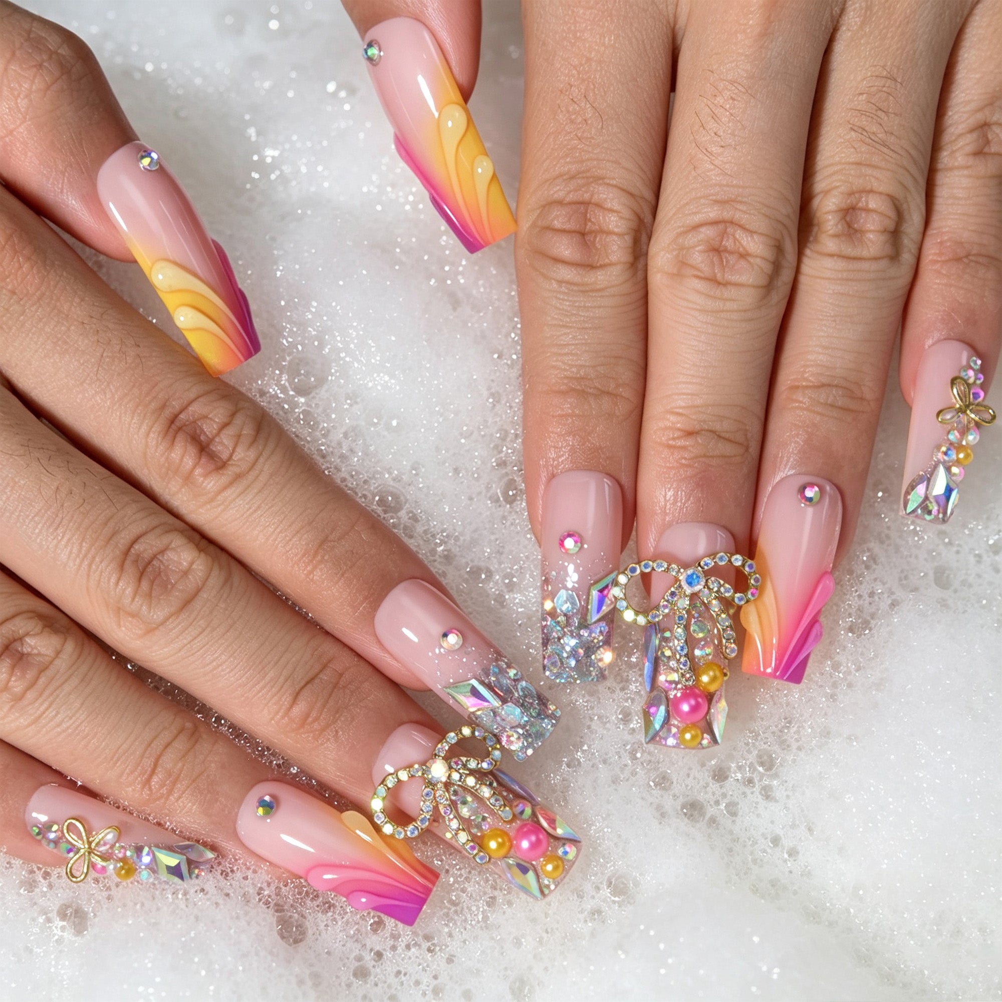 Hot Girl Handmade Nails H908