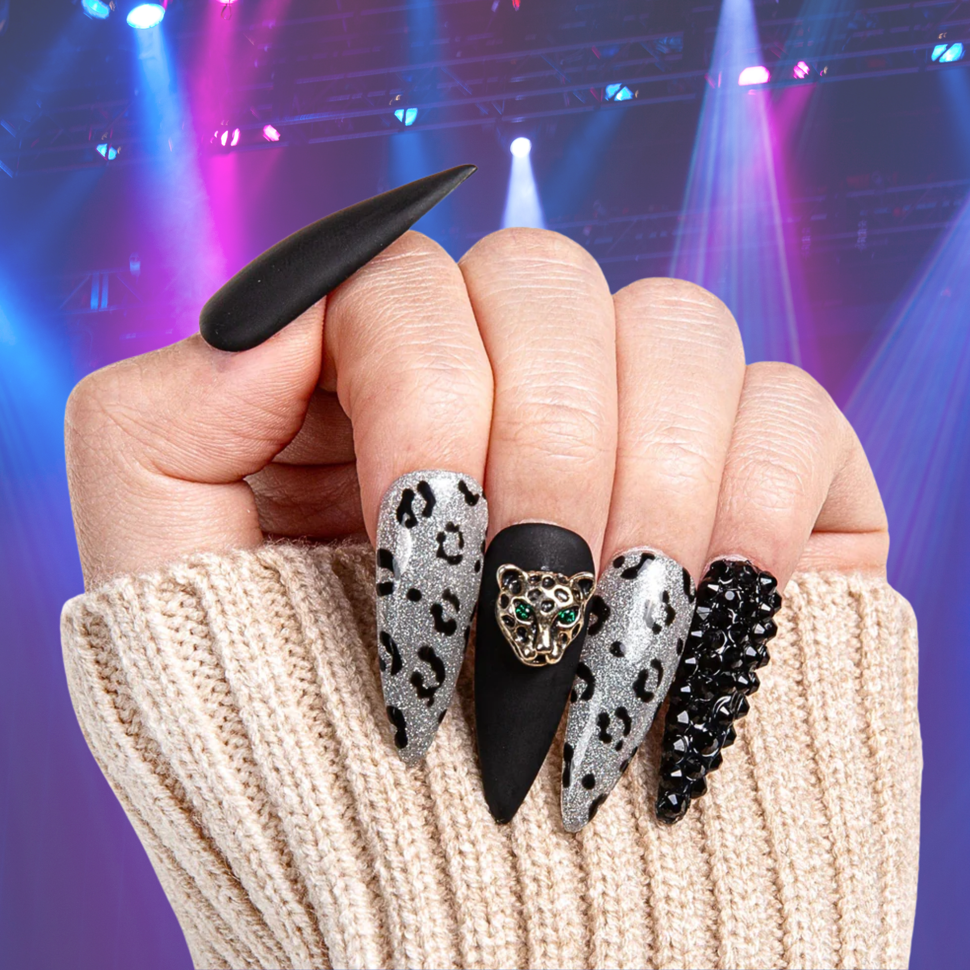 American Cheetah Handmade Nails H91