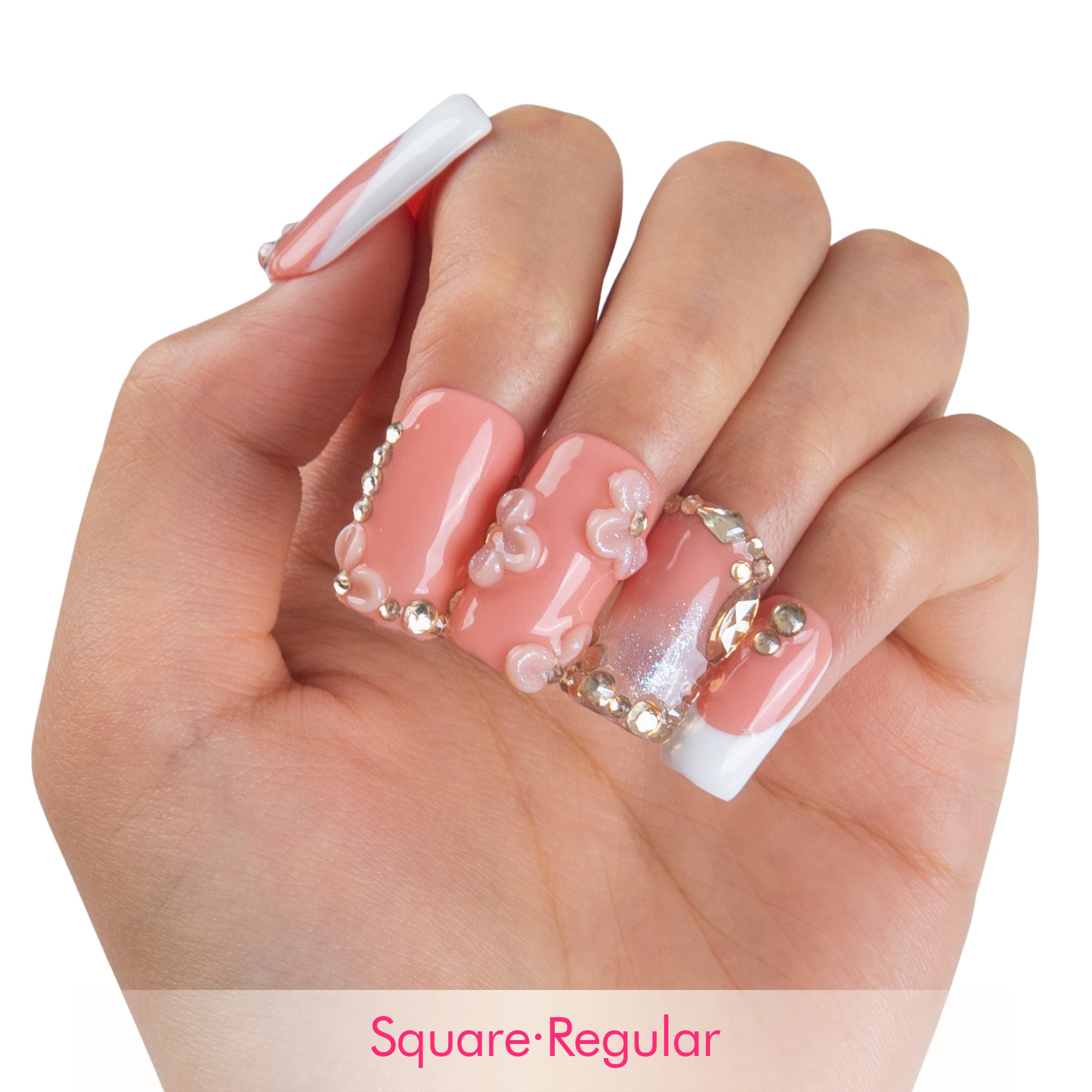 Champagne Blush Handmade Nails H912