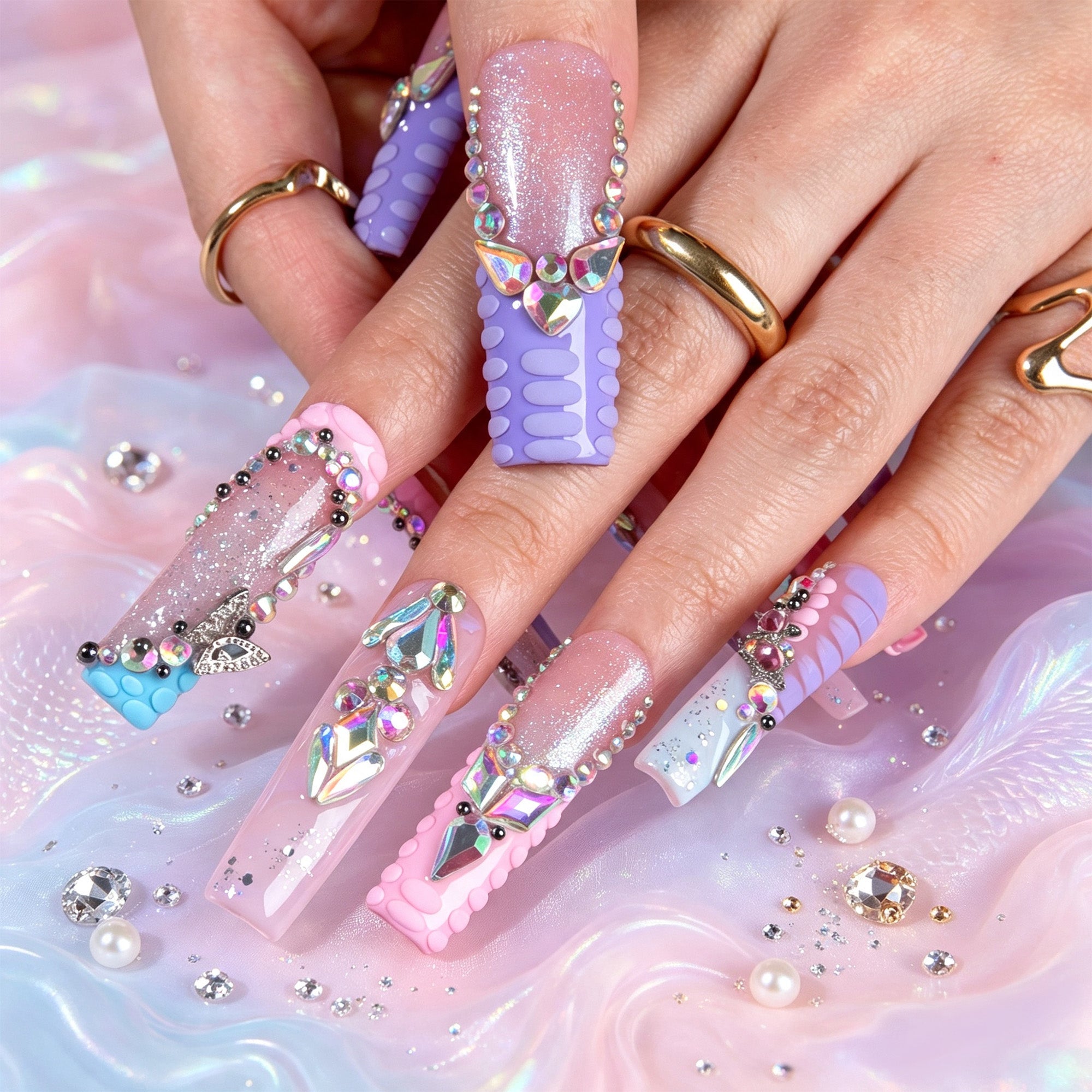 Iridescent Dream Handmade Nails H914