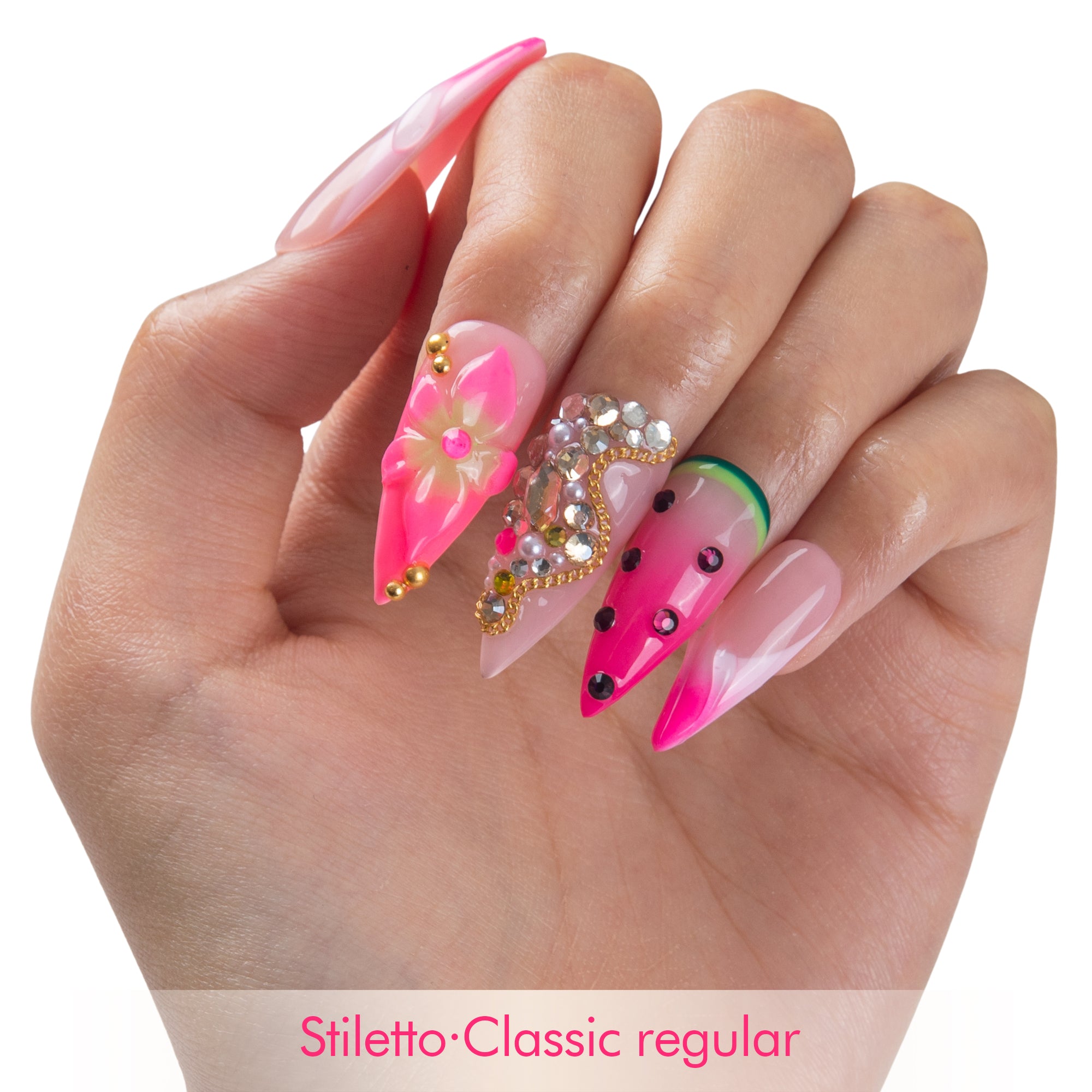 Melon Crush Handmade Nails H915