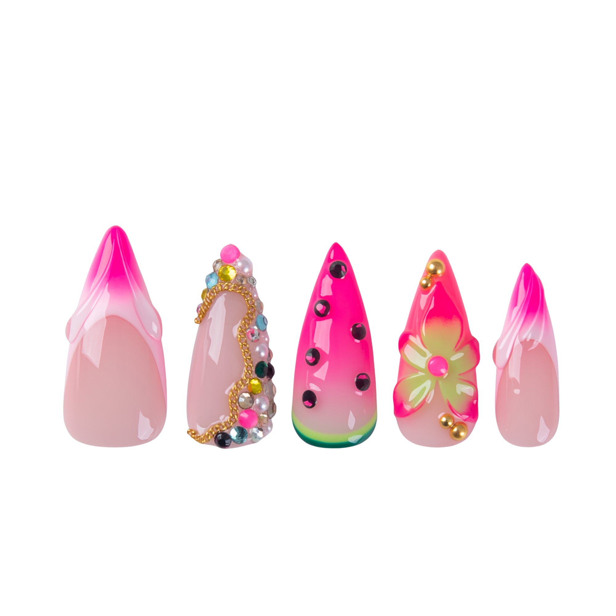 Melon Crush Handmade Nails H915