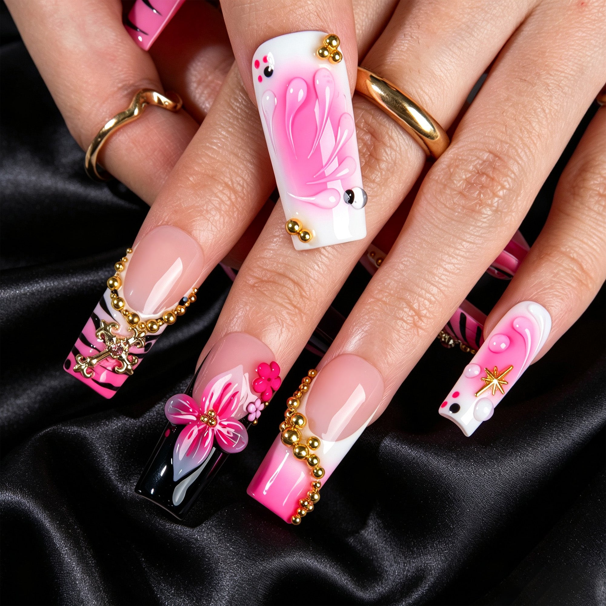 Barbie Tropics Handmade Nails H917